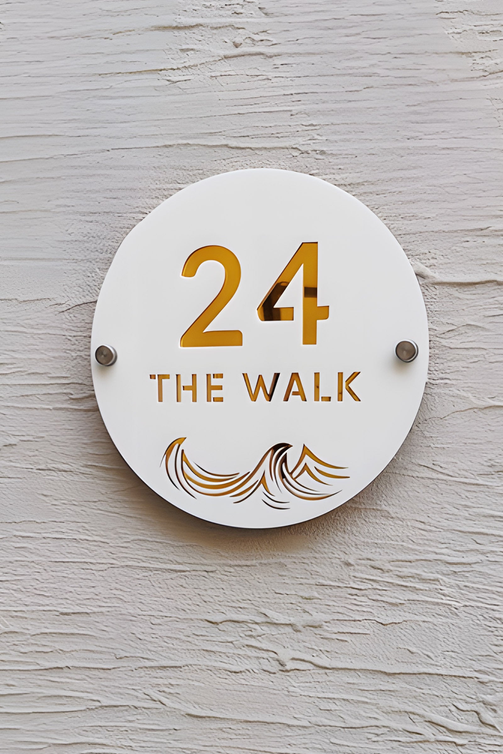 Custom Round Beach Acrylic House Sign