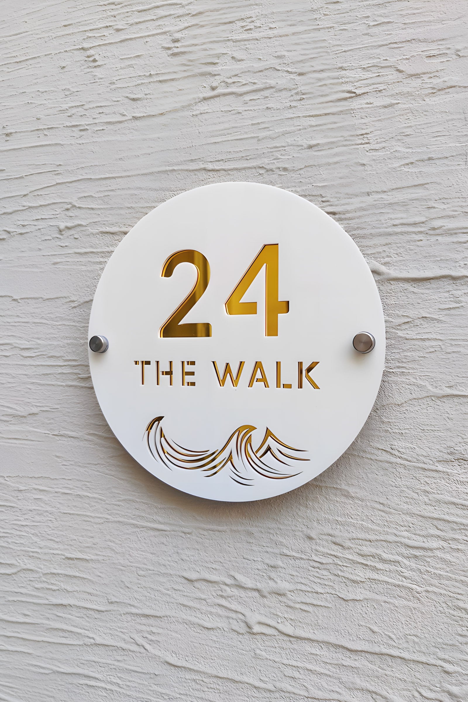 Custom Round Beach Acrylic House Sign