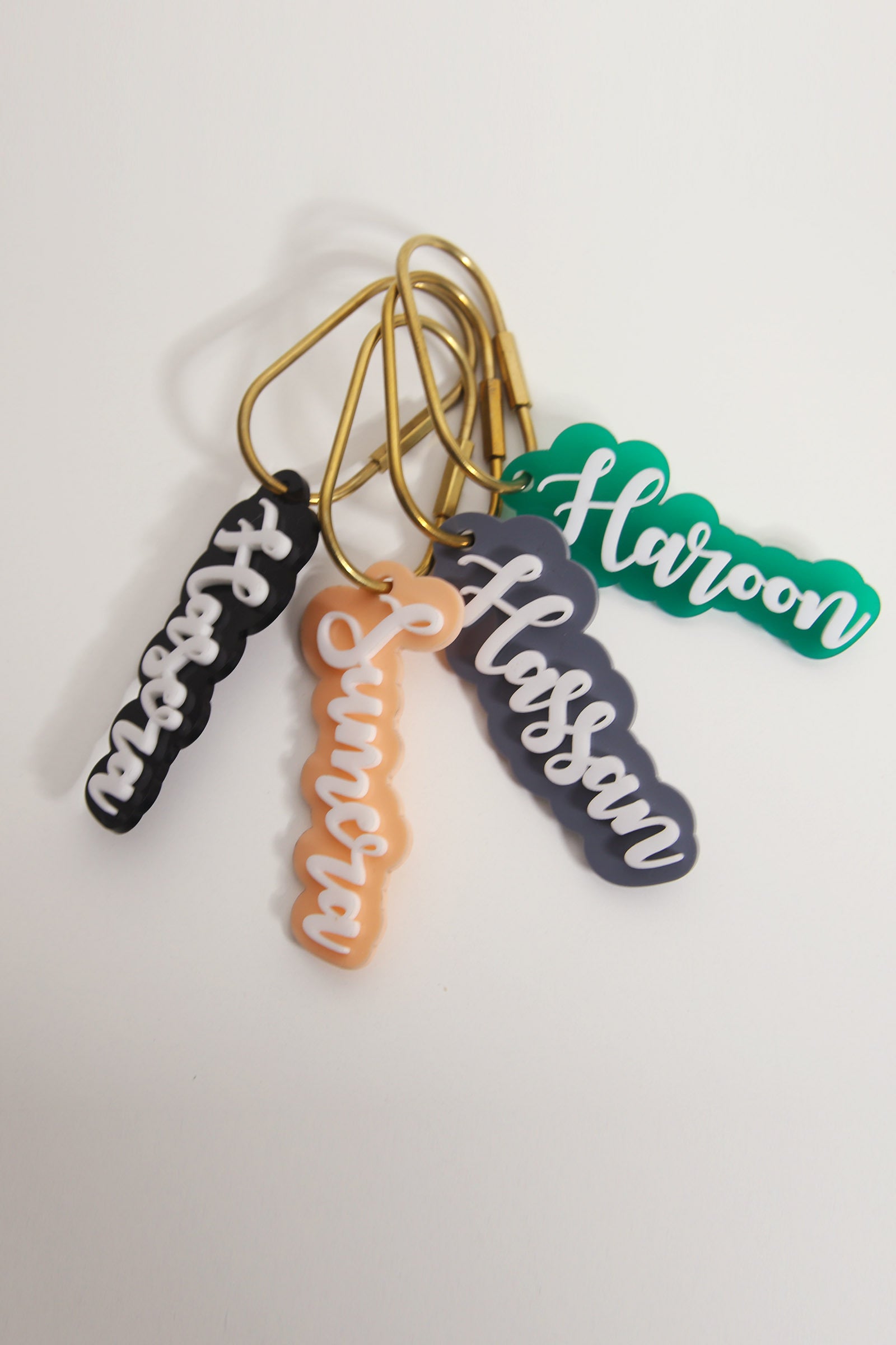 Custom Brass Handle Name Keychain