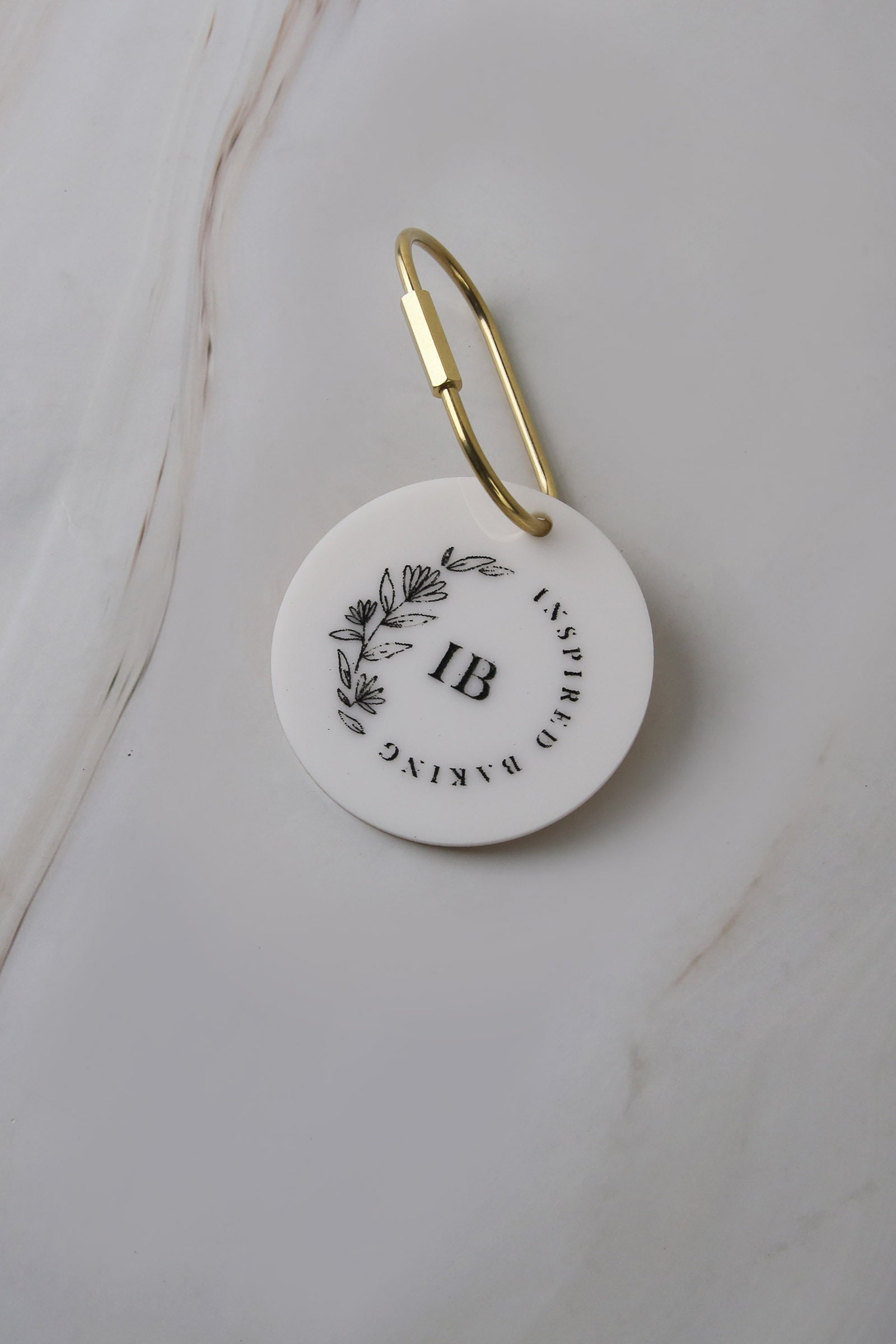 Custom Brass Handle Business Keychain