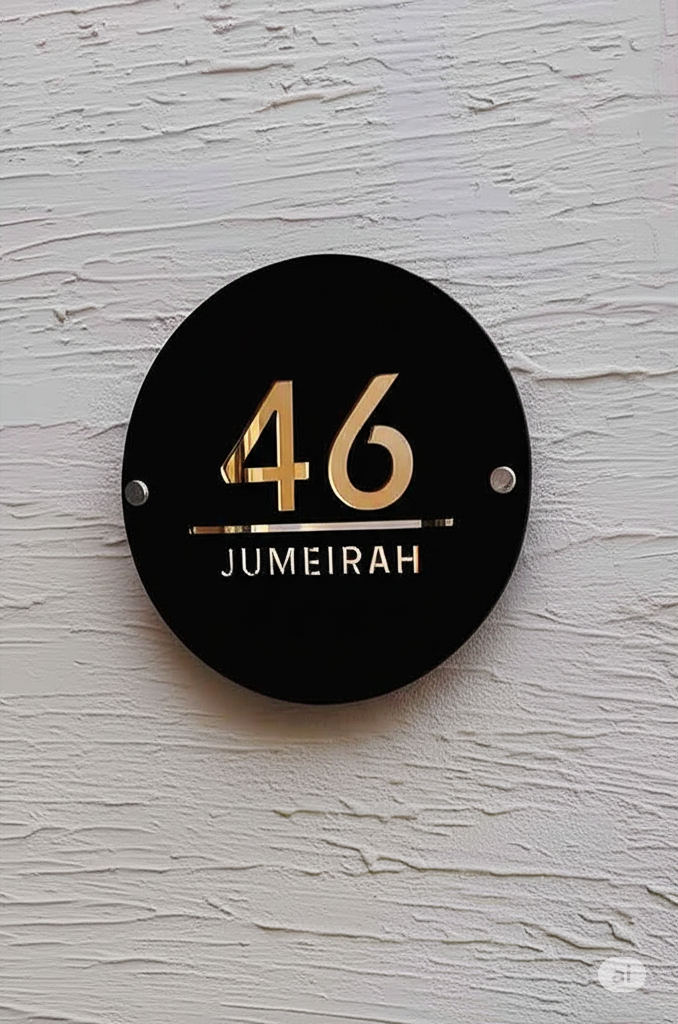 Custom Round Acrylic House Sign