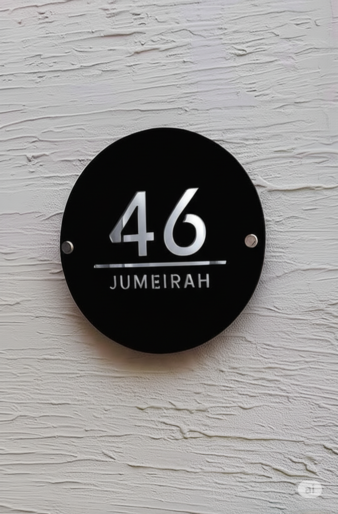 Custom Round Acrylic House Sign