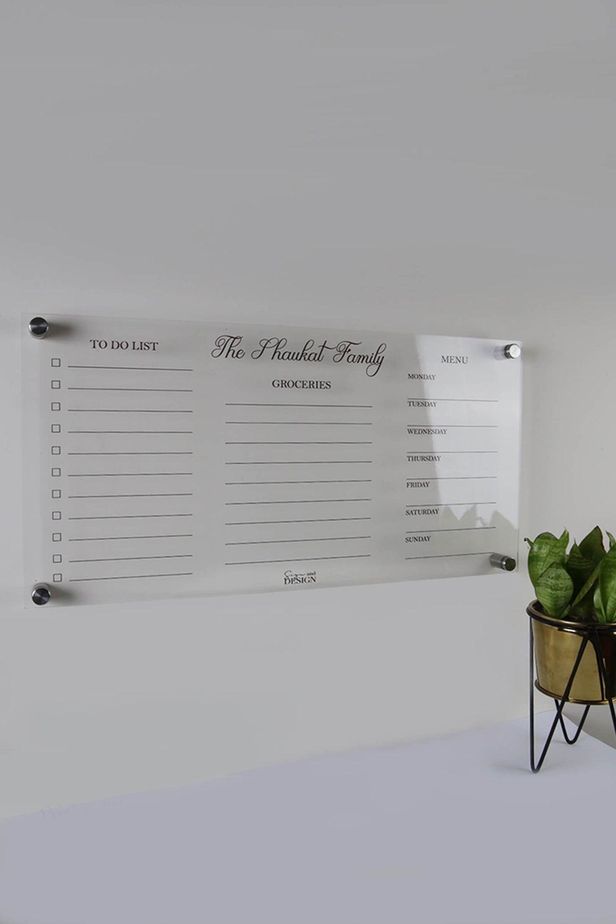 Personalized Family Planner - Sign & Design