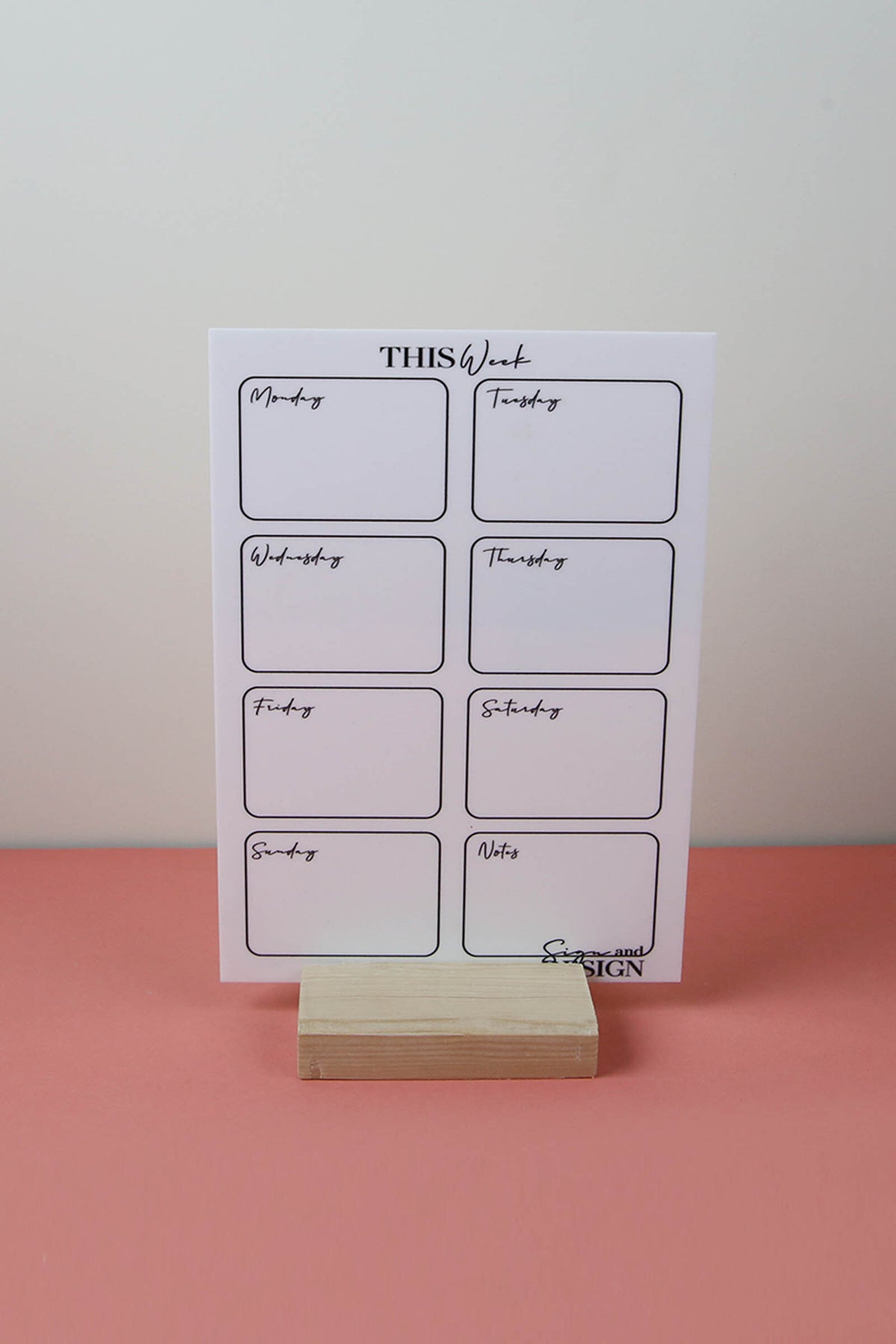 Mini Weekly planner - Sign & Design
