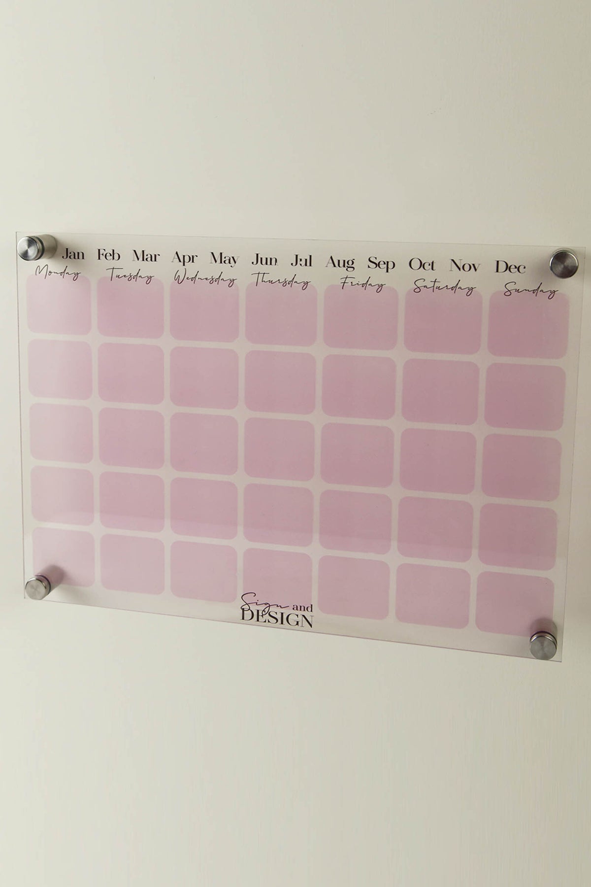Monthly Wall Planner - Sign & Design