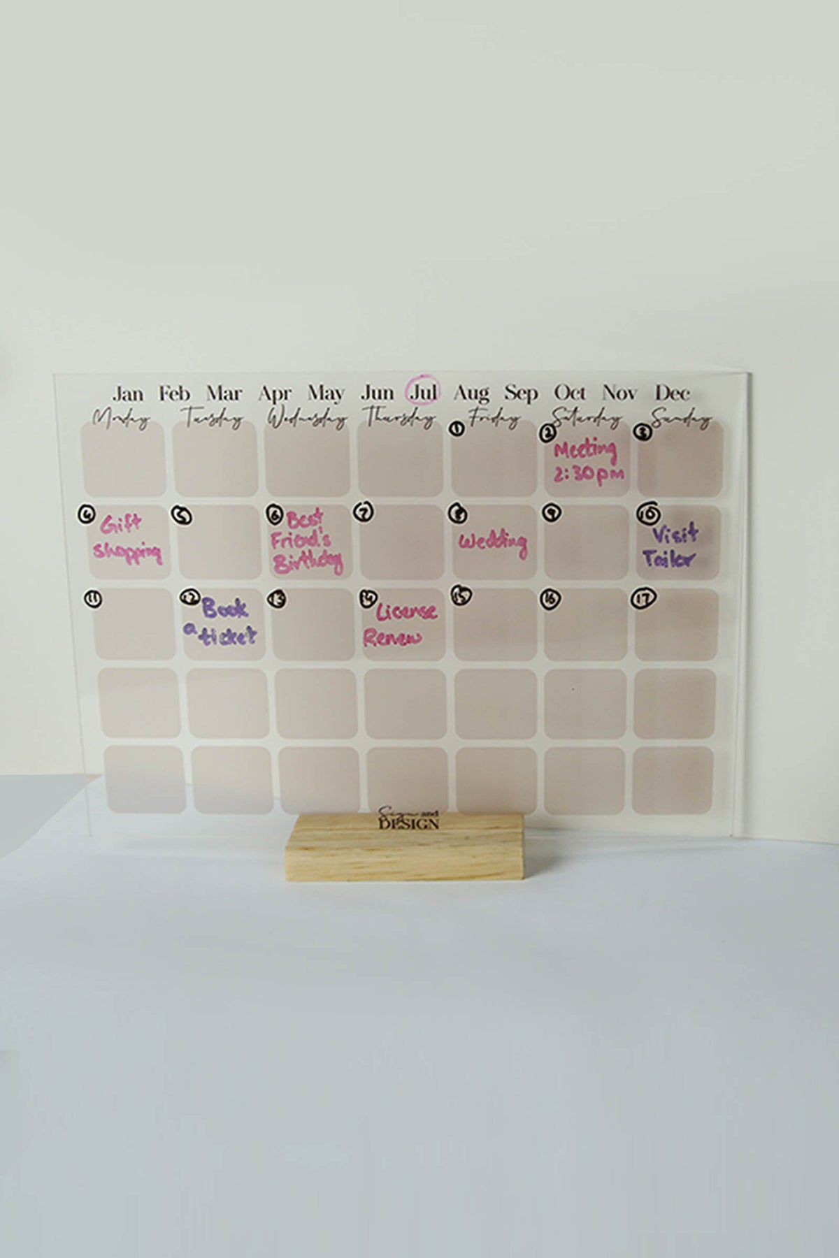 Table Top Monthly Planner - Sign & Design