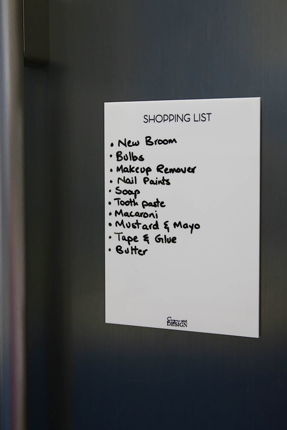 Shopping List - Magnetic Fridge Planner - Sign & Design
