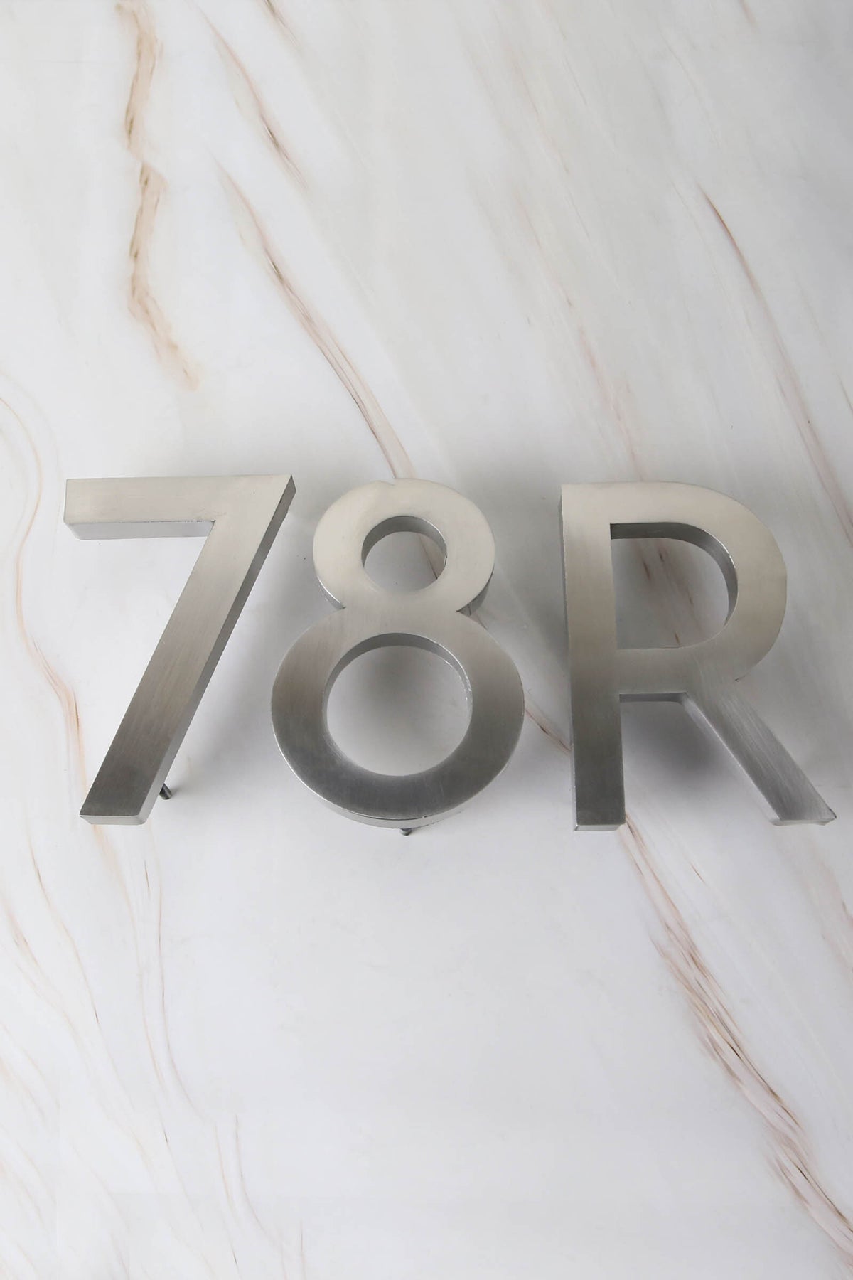 Custom Silver Stainless Steel Digits - Sign & Design