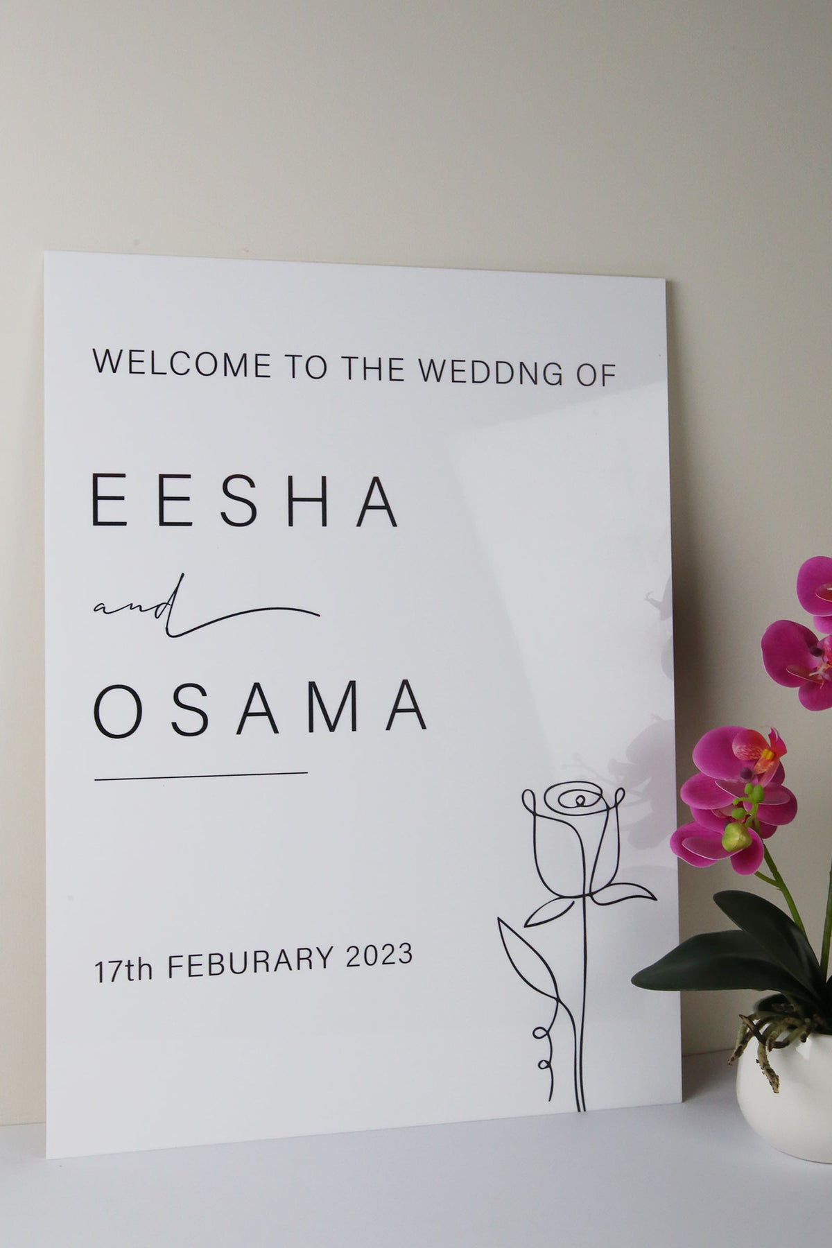 Printed Wedding Welcome Sign - Sign & Design