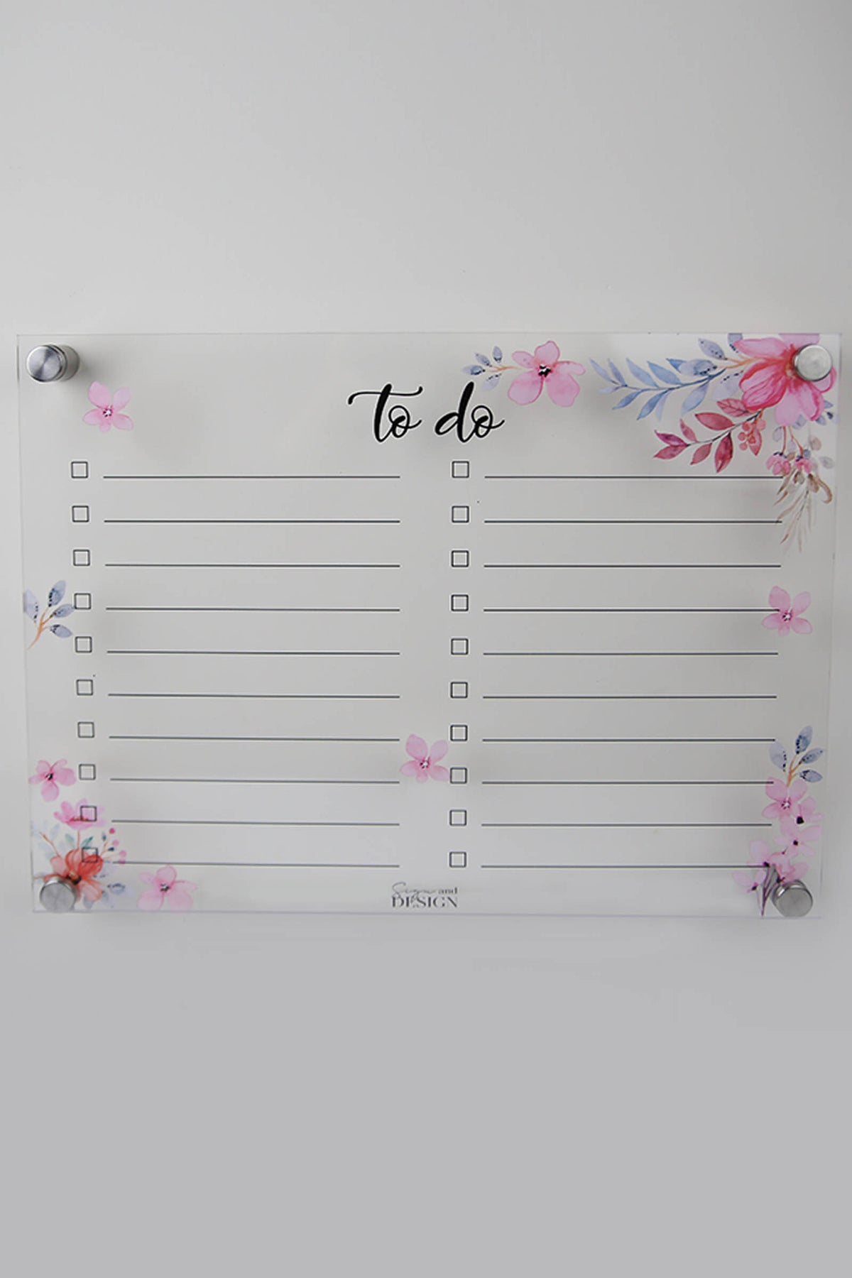 To Do List Floral Planner - Sign & Design