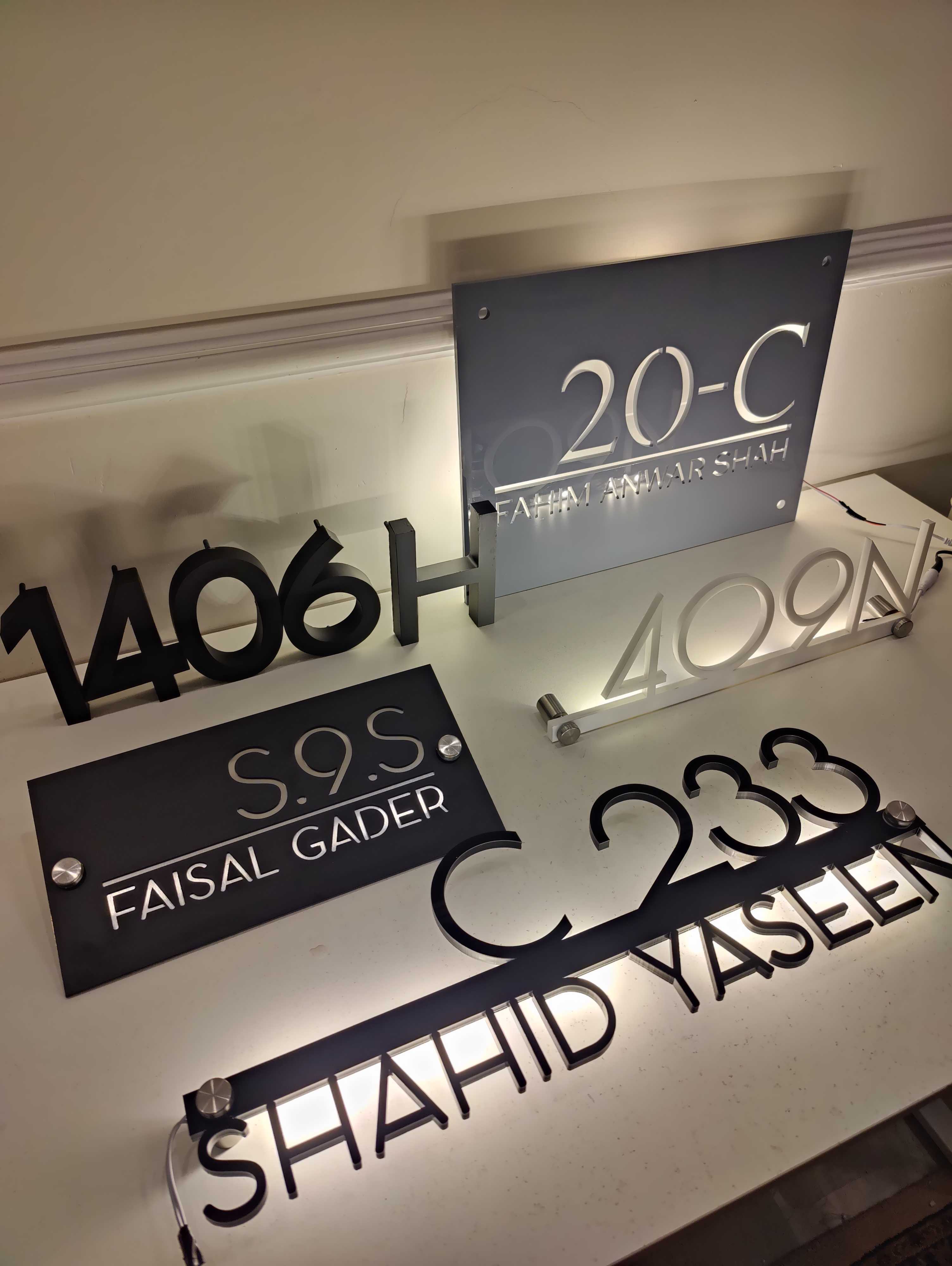 Custom House Name Plates and Signs - Acrylic, Metal, Stainless Steel ...