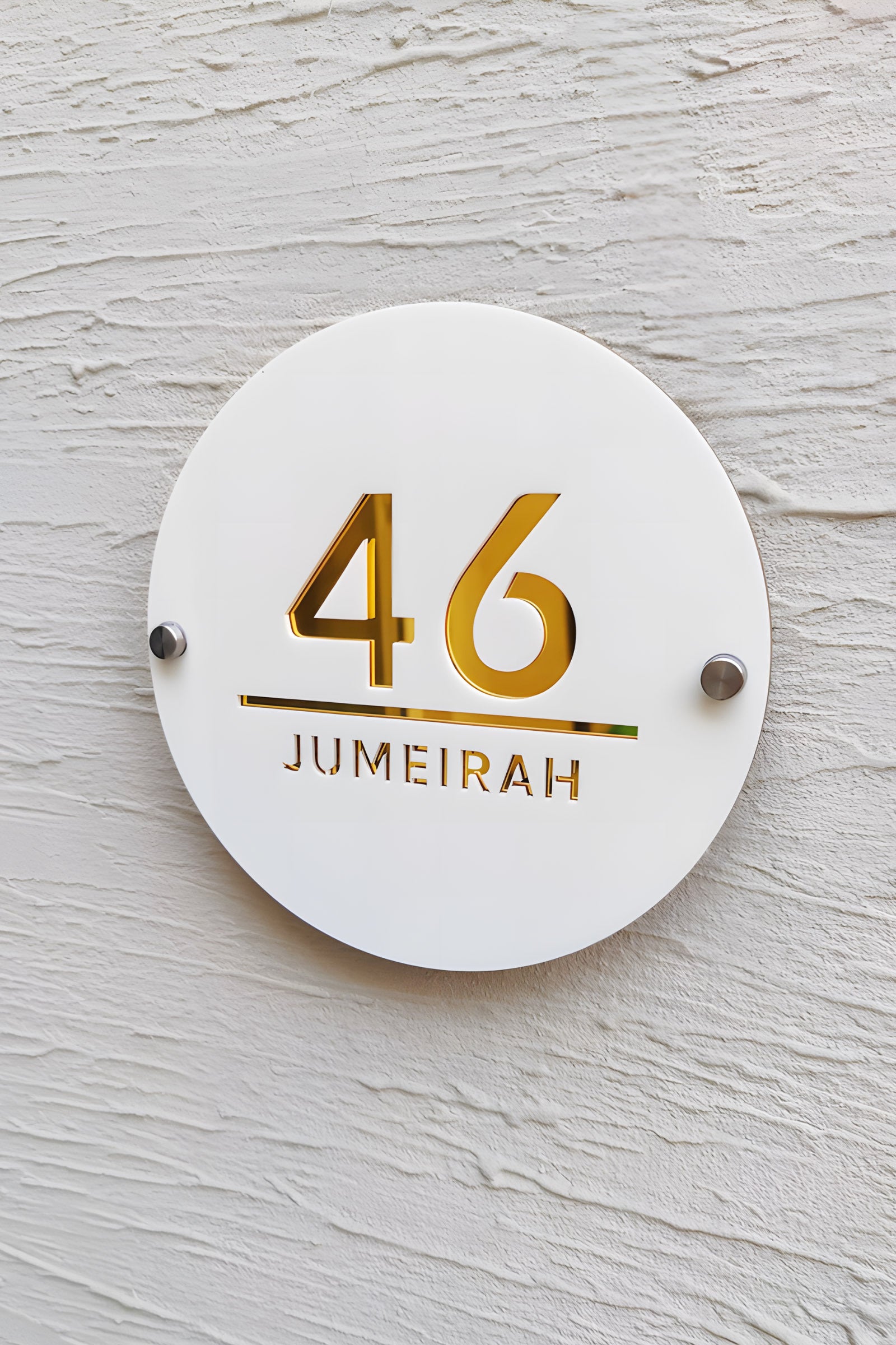 Custom Round Acrylic House Sign