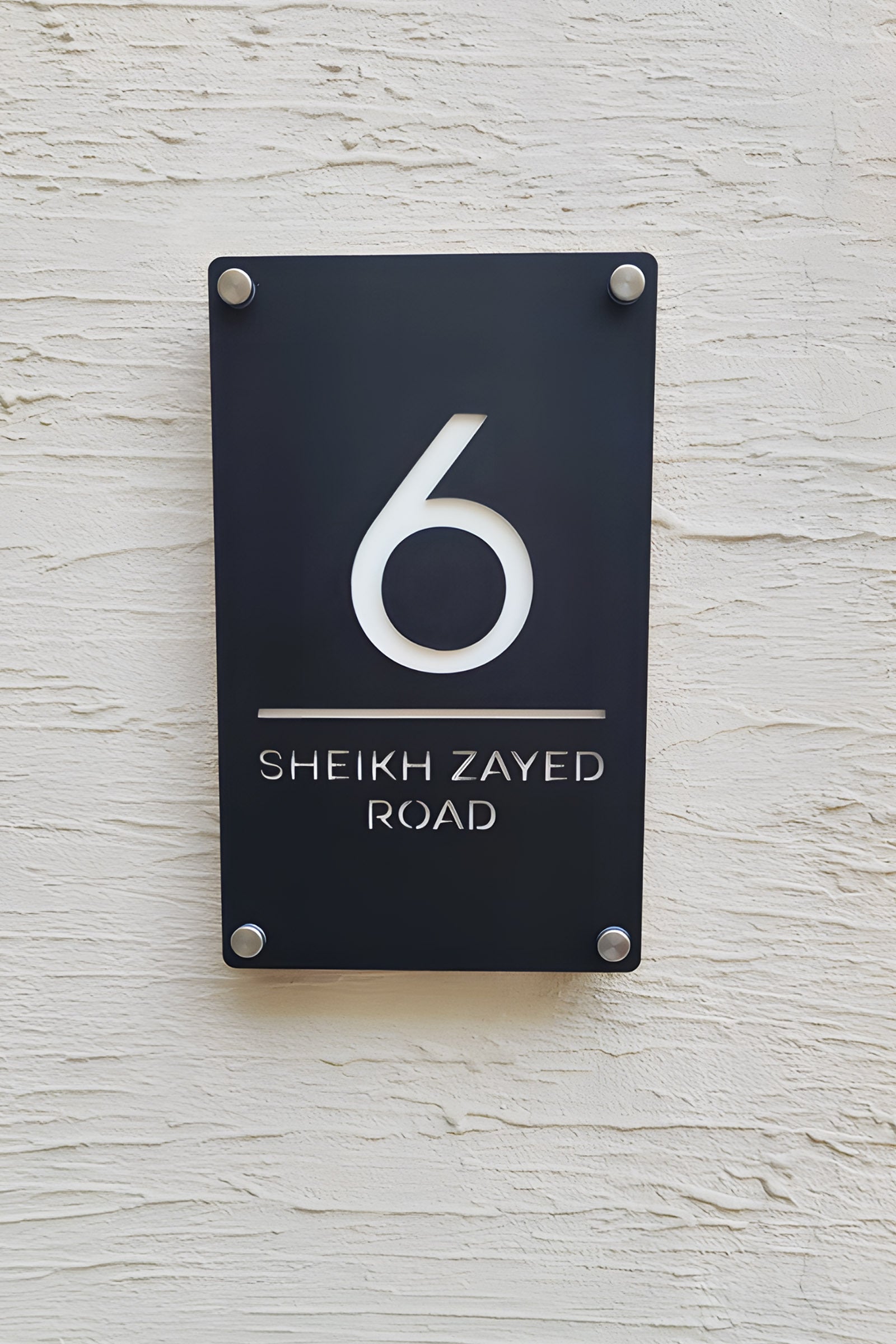 Modern Matte Acrylic House Number Plate