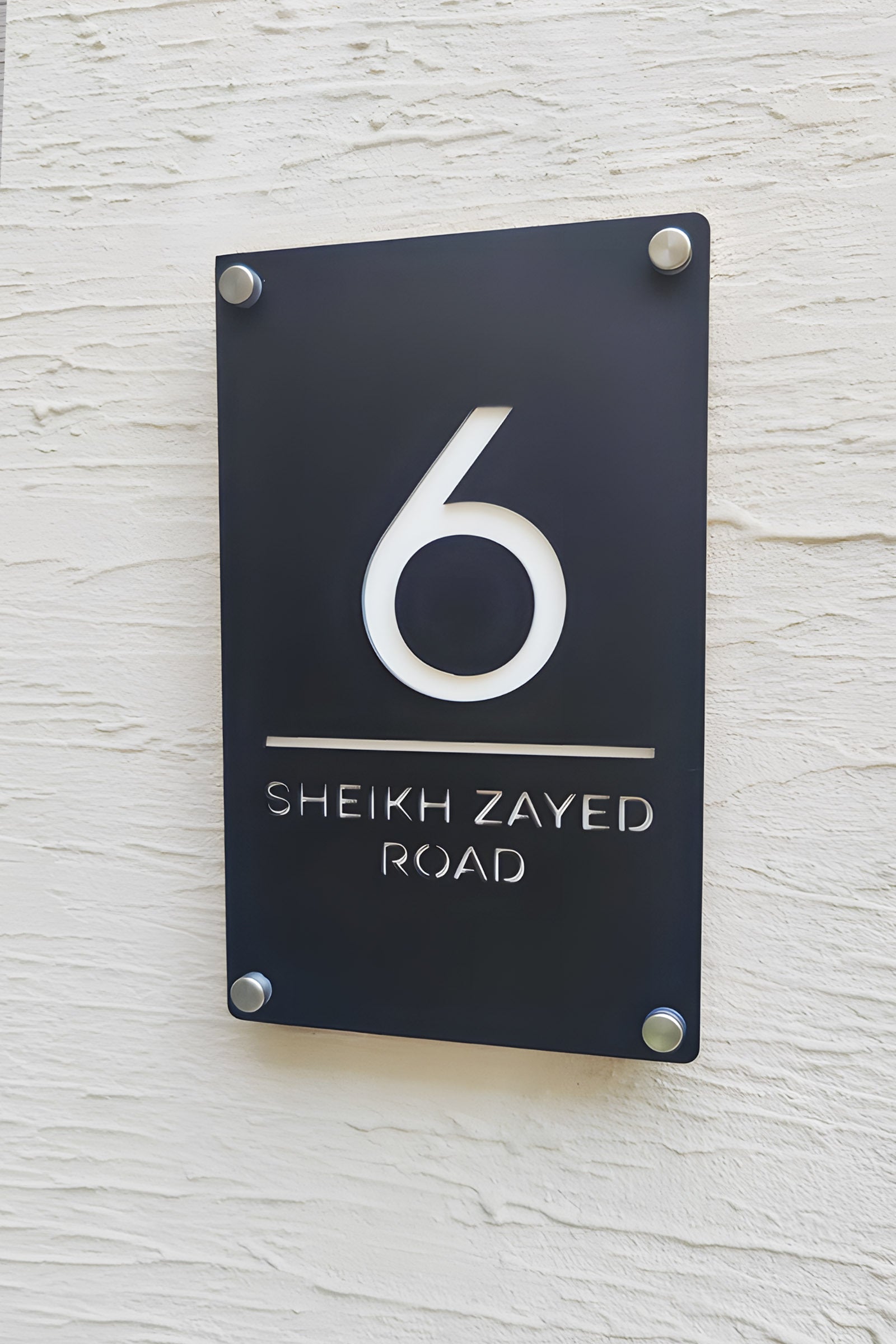 Modern Matte Acrylic House Number Plate