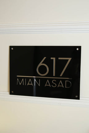 Custom Dual Tone House/Office Sign - Sign & Design