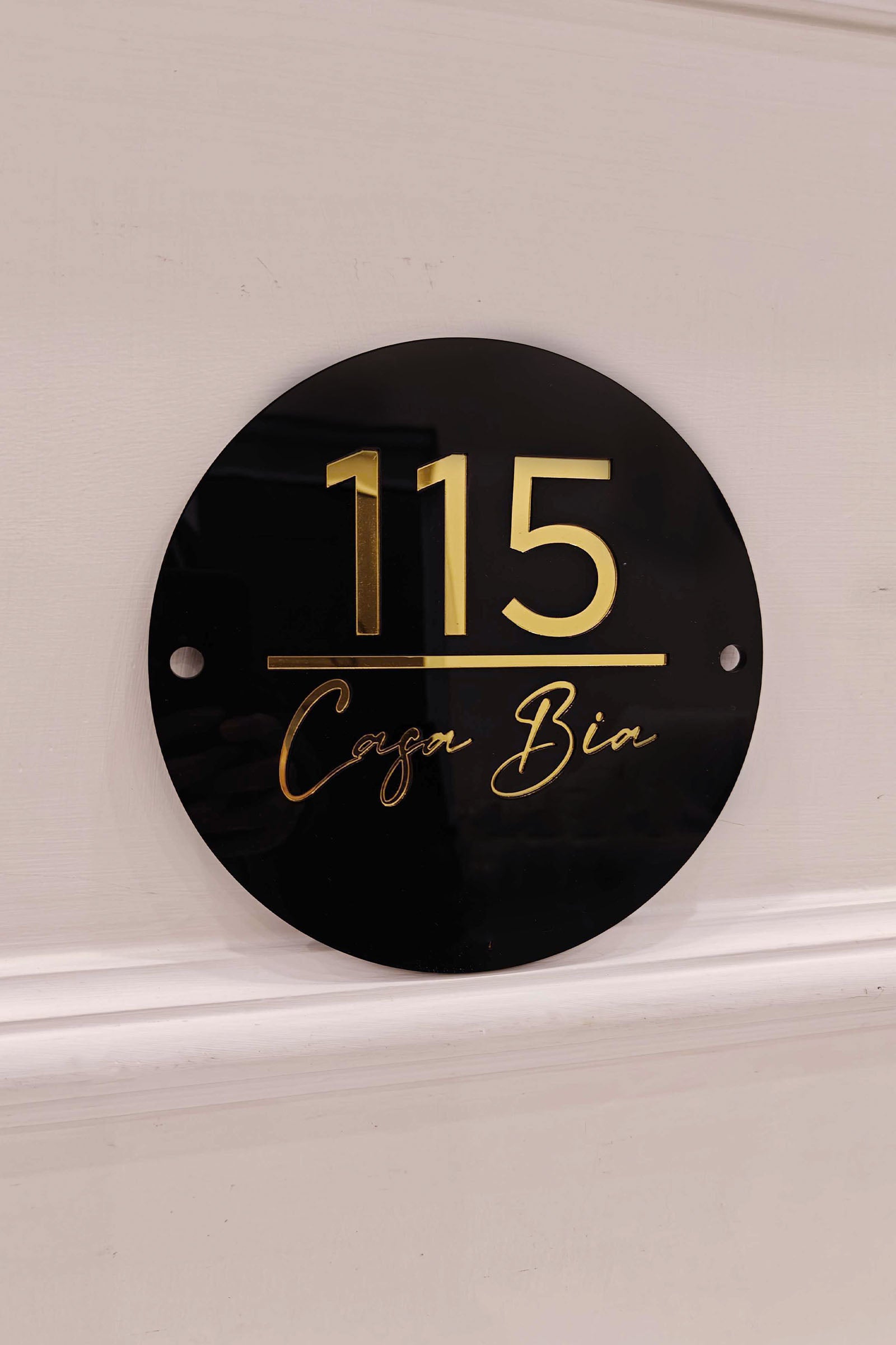 Custom Round Acrylic House Sign