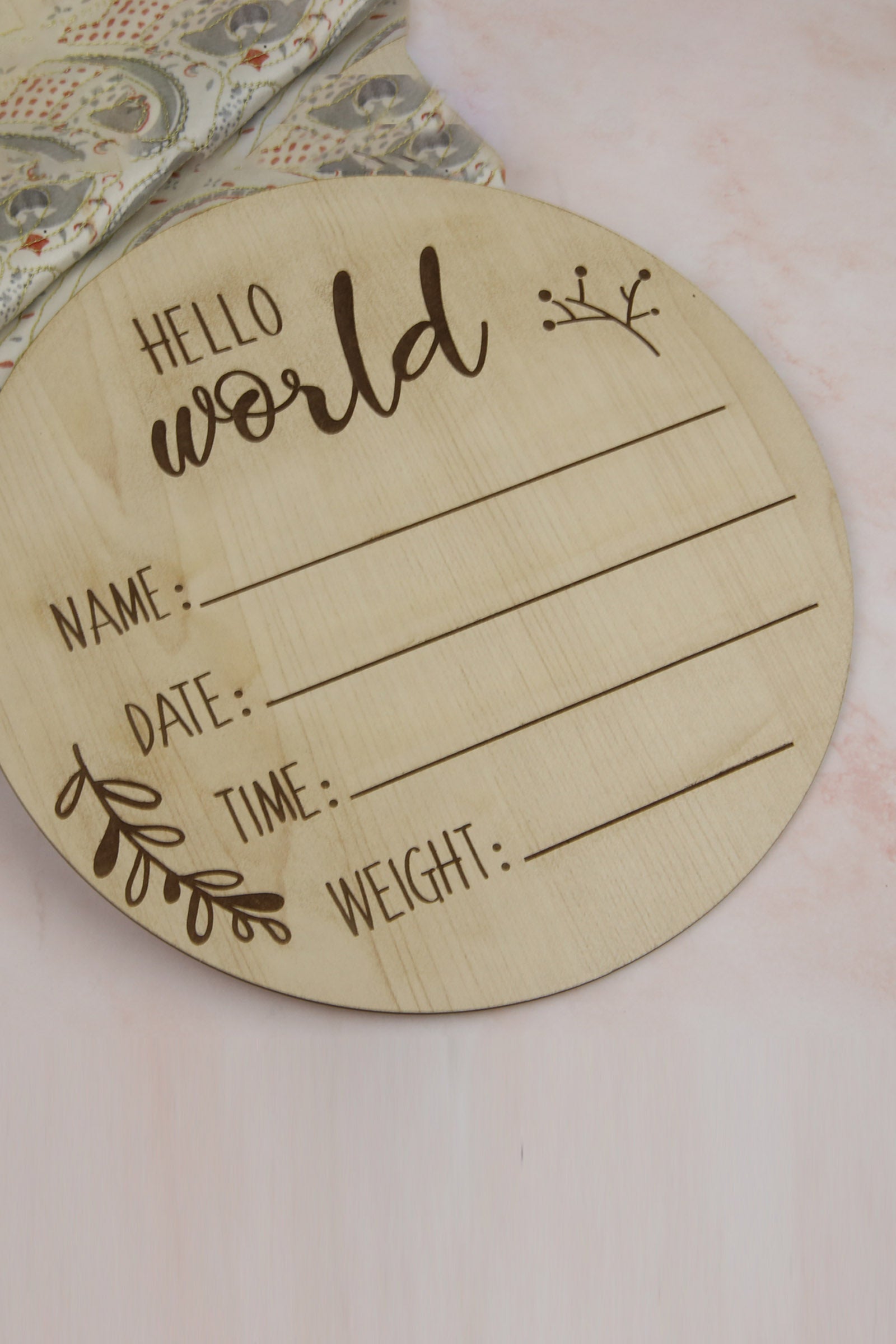 Birth Announcement Plaque