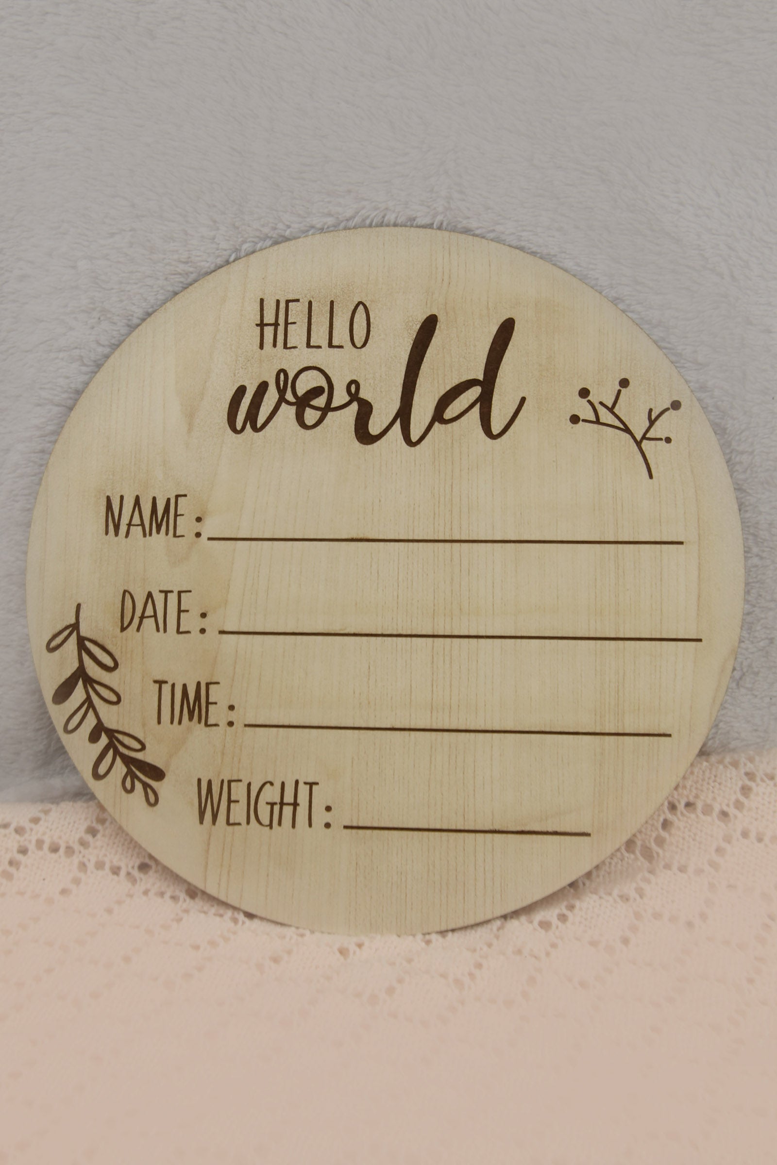 Birth Announcement Plaque