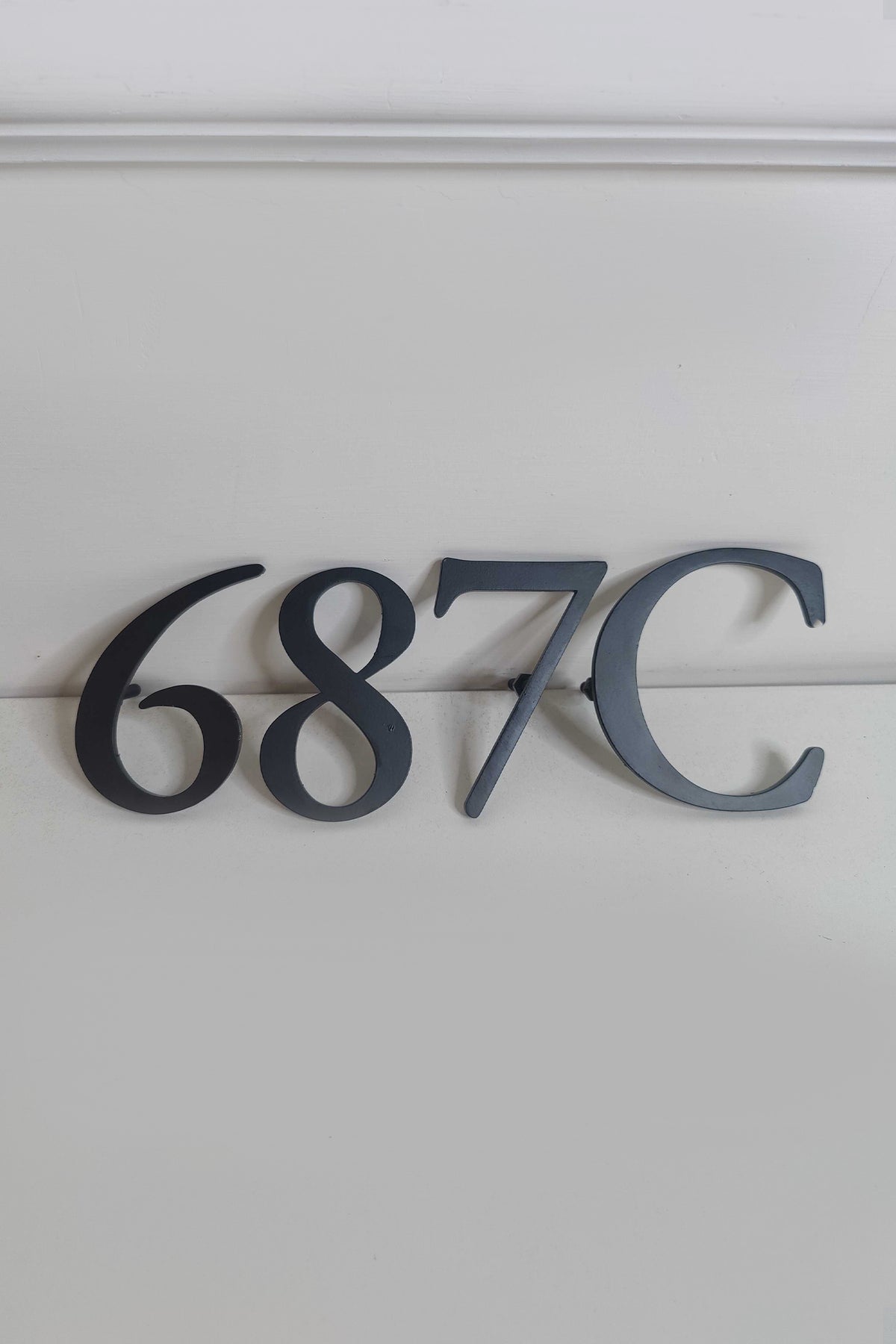 Custom Matte Black Metal House Numbers