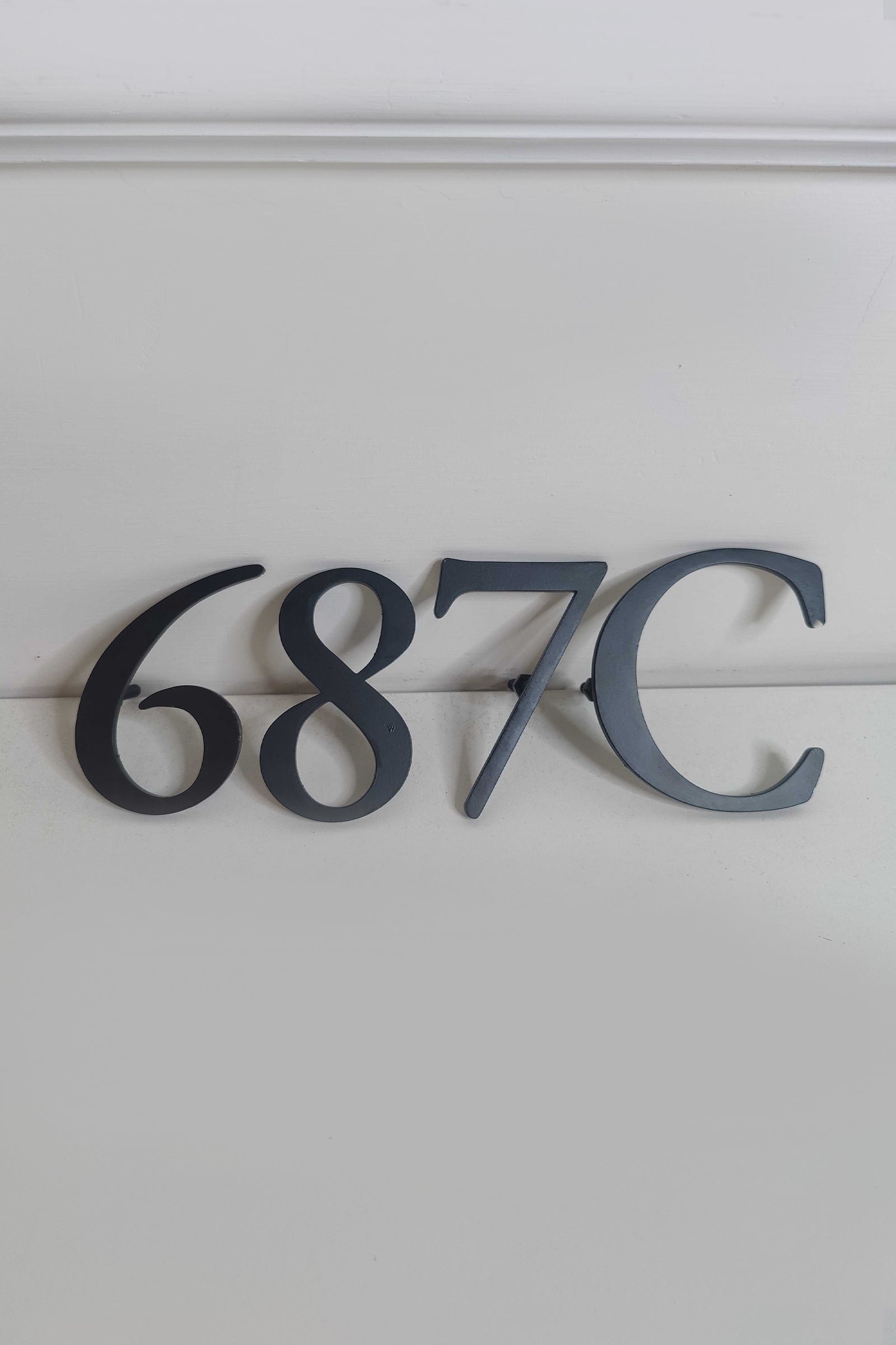 Custom 2D Matte Black Metal House Numbers