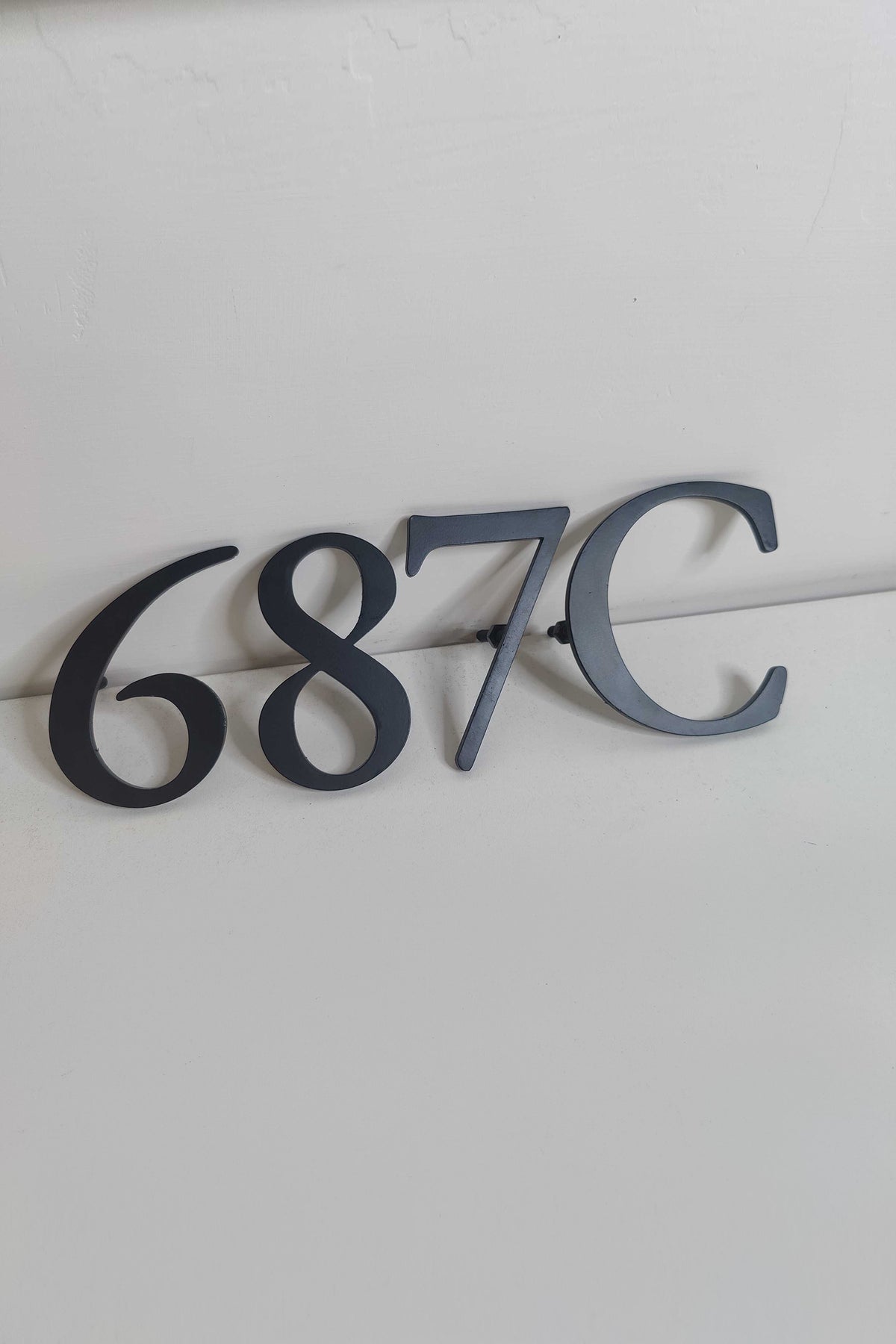 Custom Matte Black Metal House Numbers