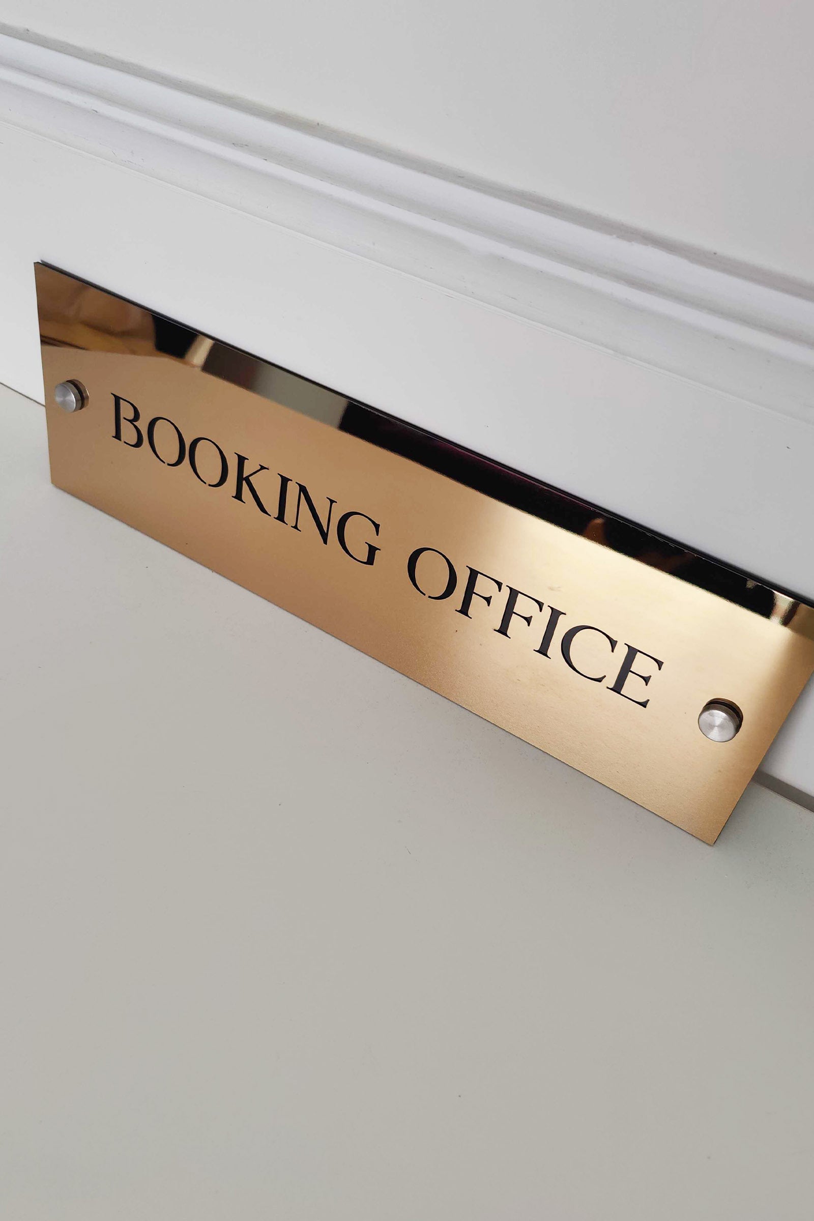 Gold Stainless Steel Office Sign