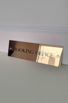 Gold Stainless Steel Office Sign