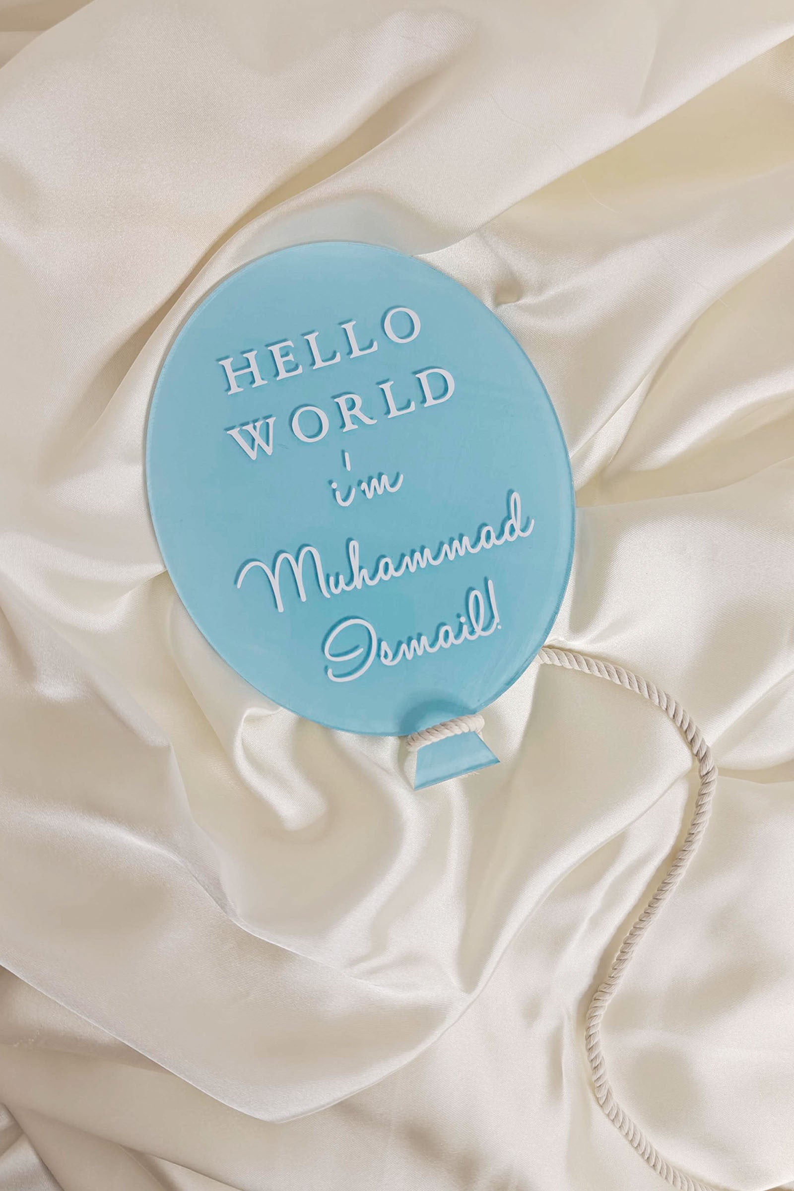 Custom Pastel Balloon Birth Announcement Sign
