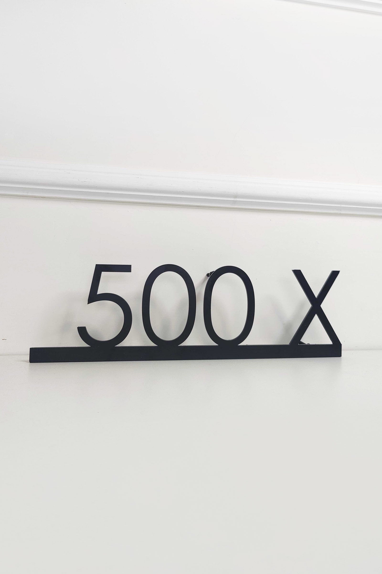 Metal Cutout Style House Sign - Matte Finish