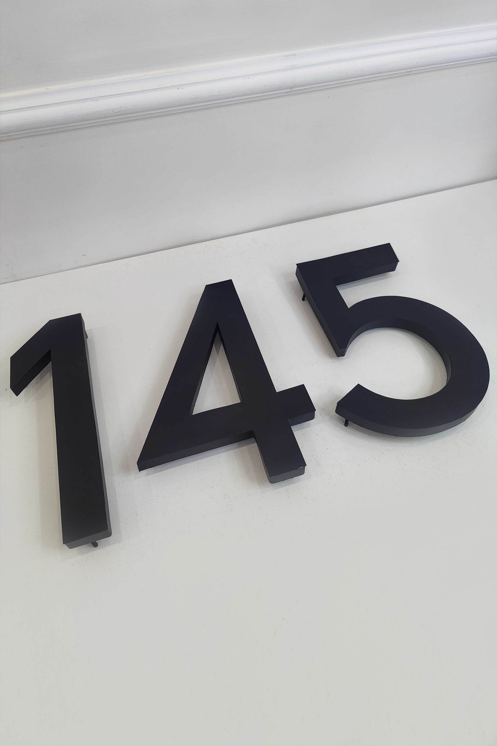 Custom 3D Matte Black Metal House Numbers