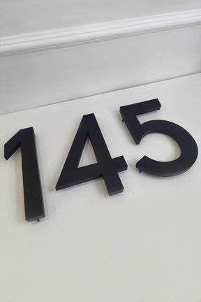 Custom 3D Matte Black Metal House Numbers