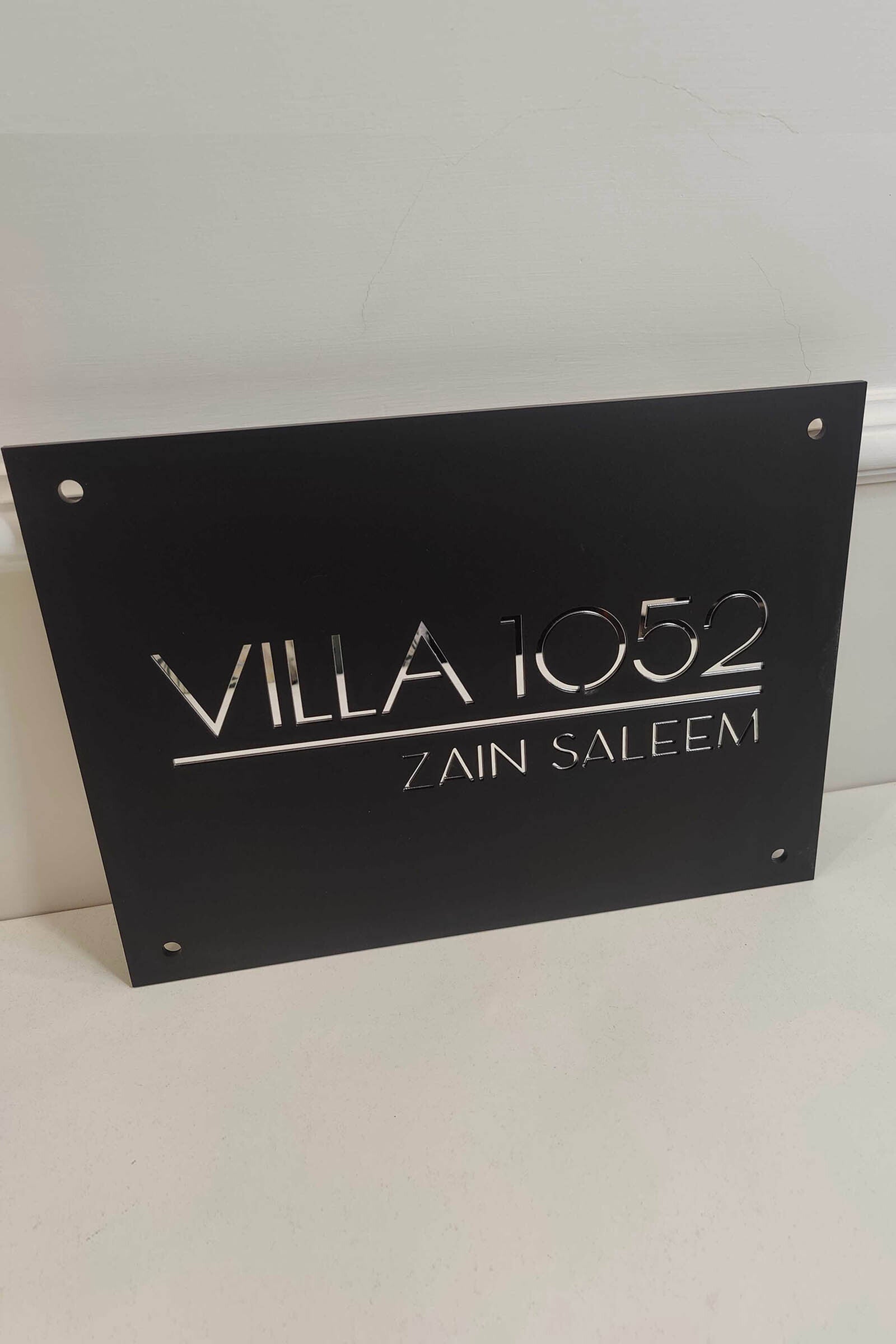 Custom Matte Acrylic Dual Tone House/Office Sign