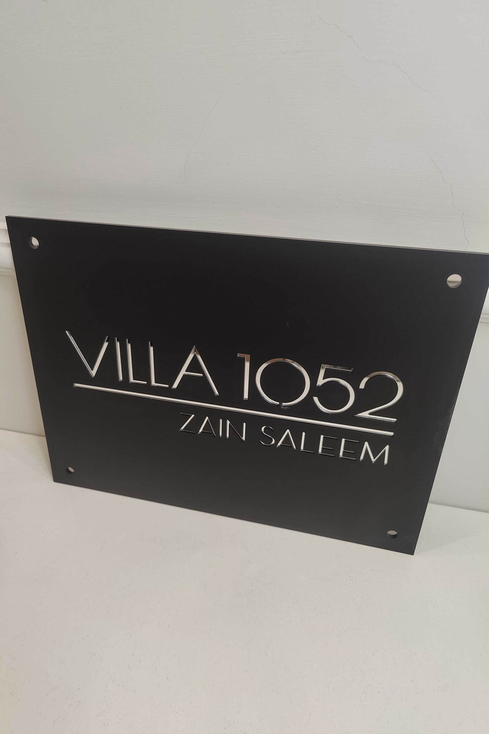 Custom Matte Acrylic Dual Tone House/Office Sign