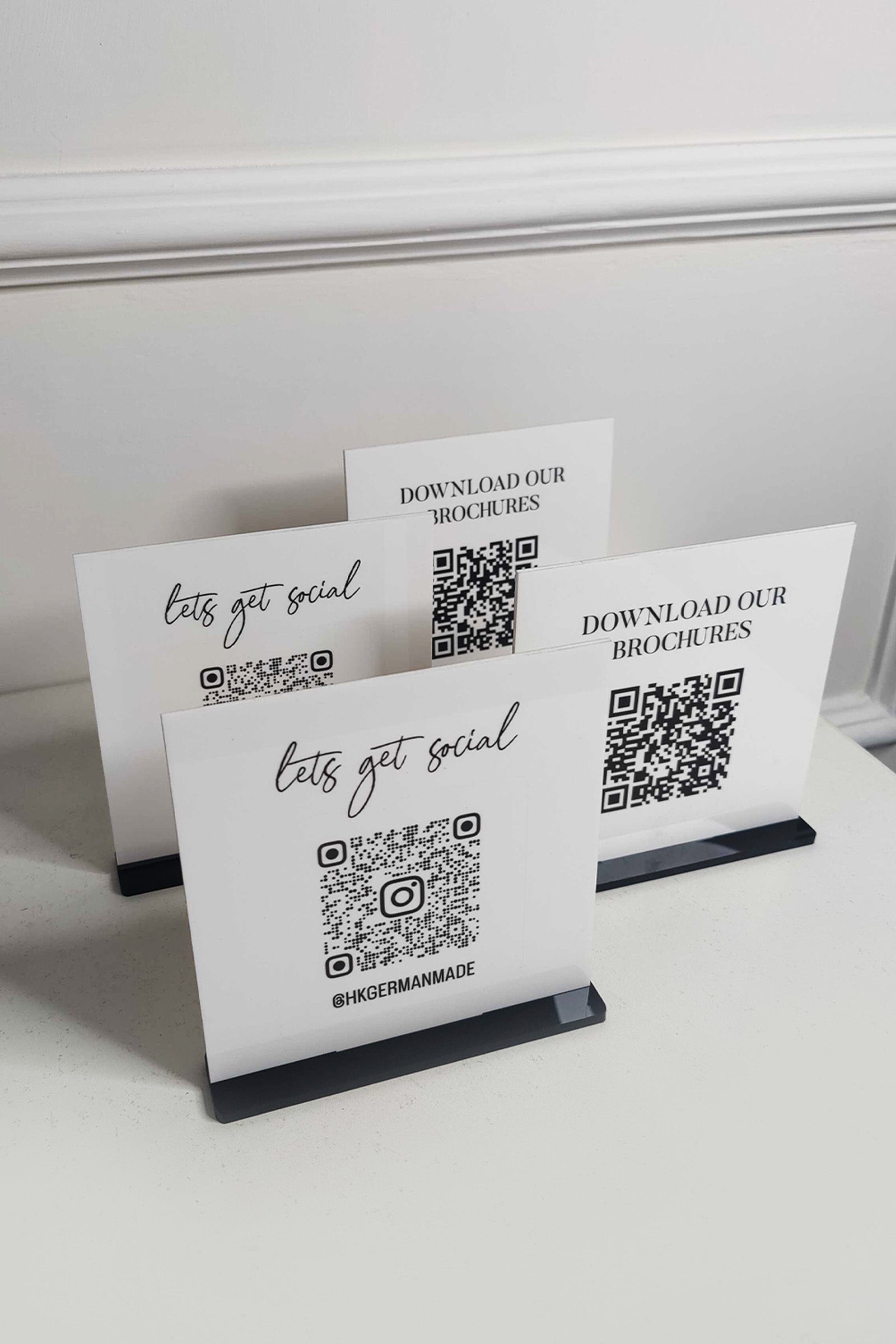 Custom Mini Social QR Sign