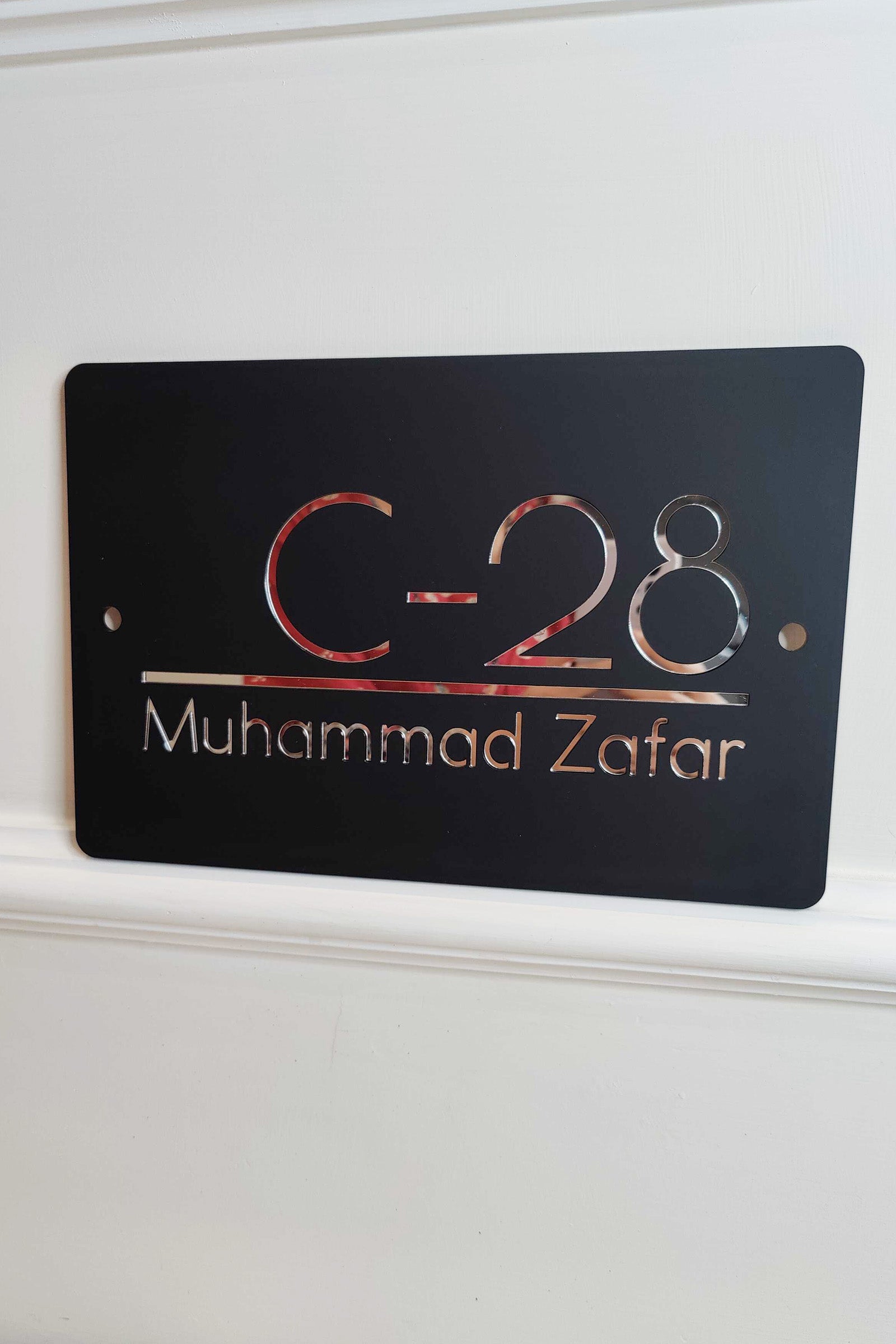 Custom Matte Acrylic Dual Tone House/Office Sign