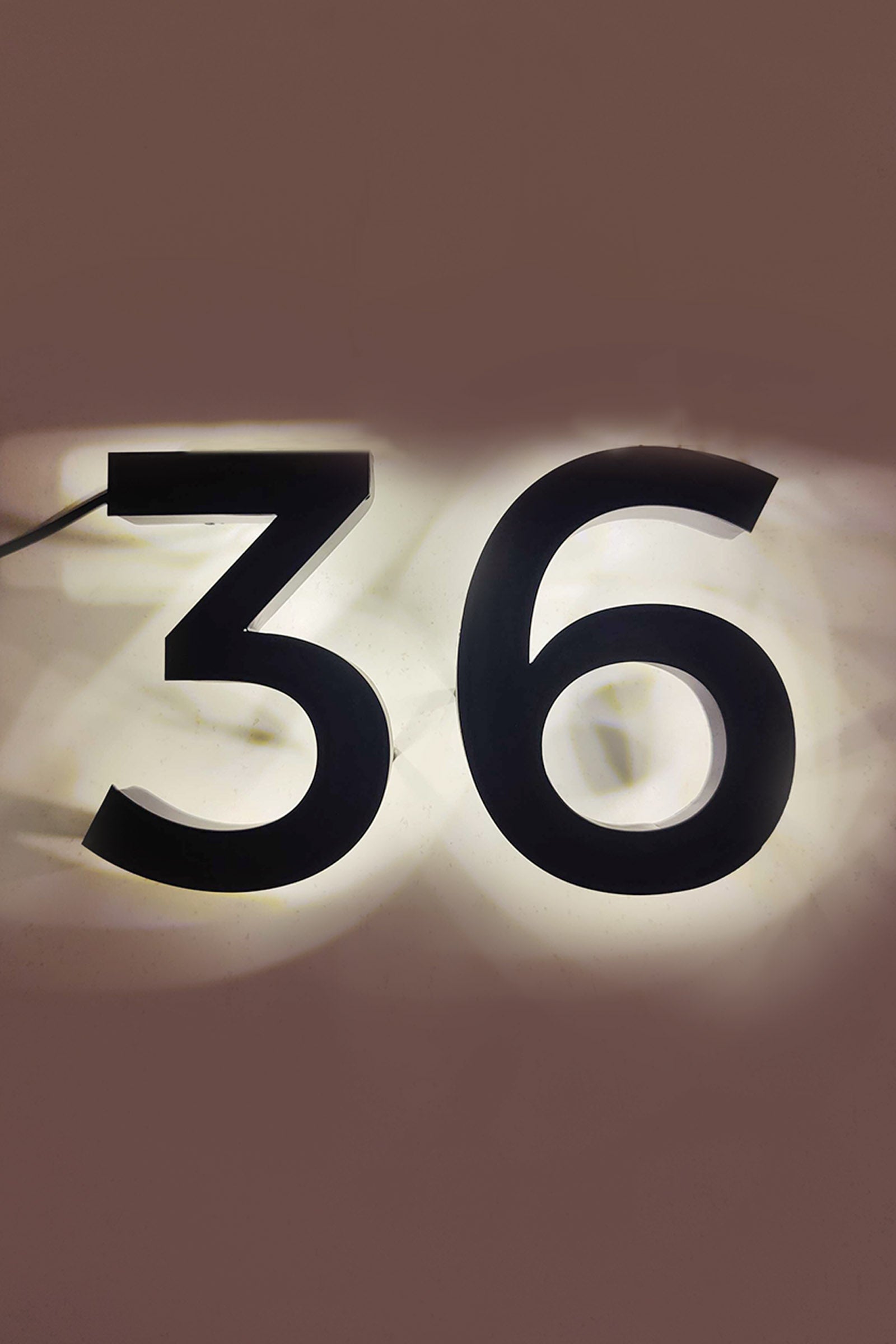 Custom 3D Backlit Metal House Numbers