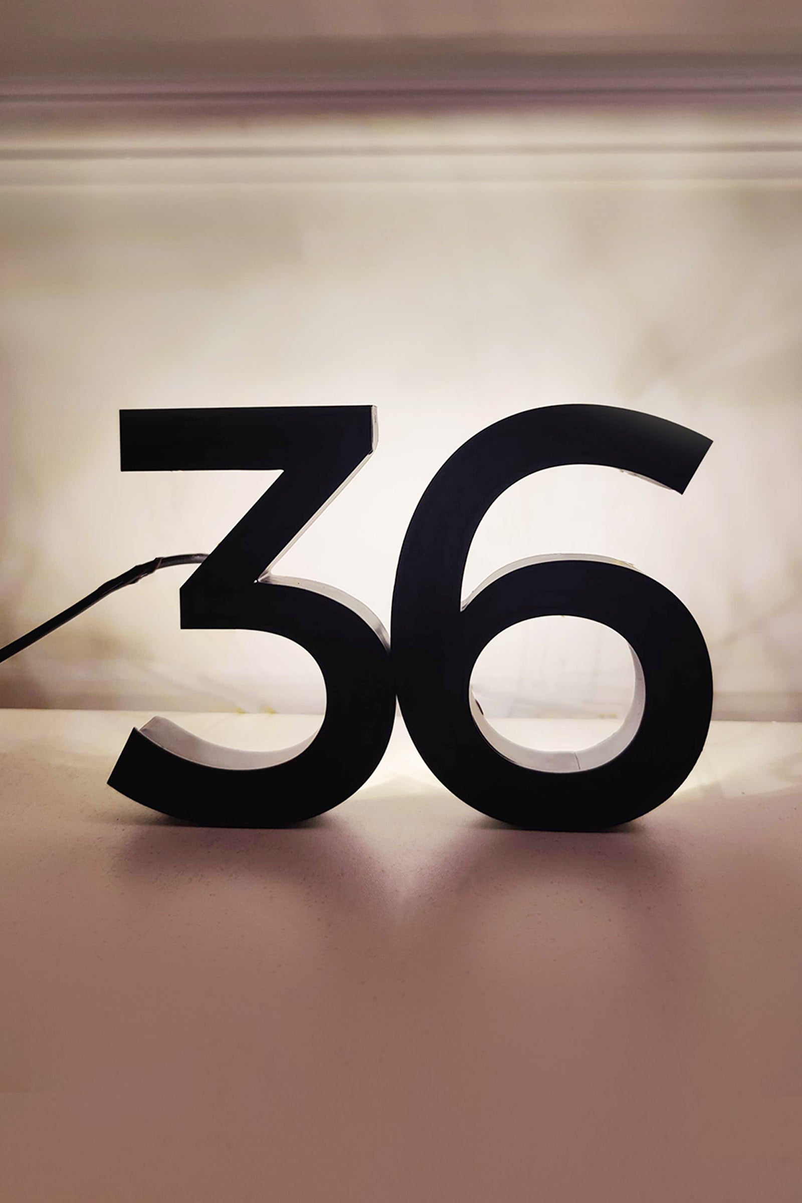 Custom 3D Backlit Metal House Numbers