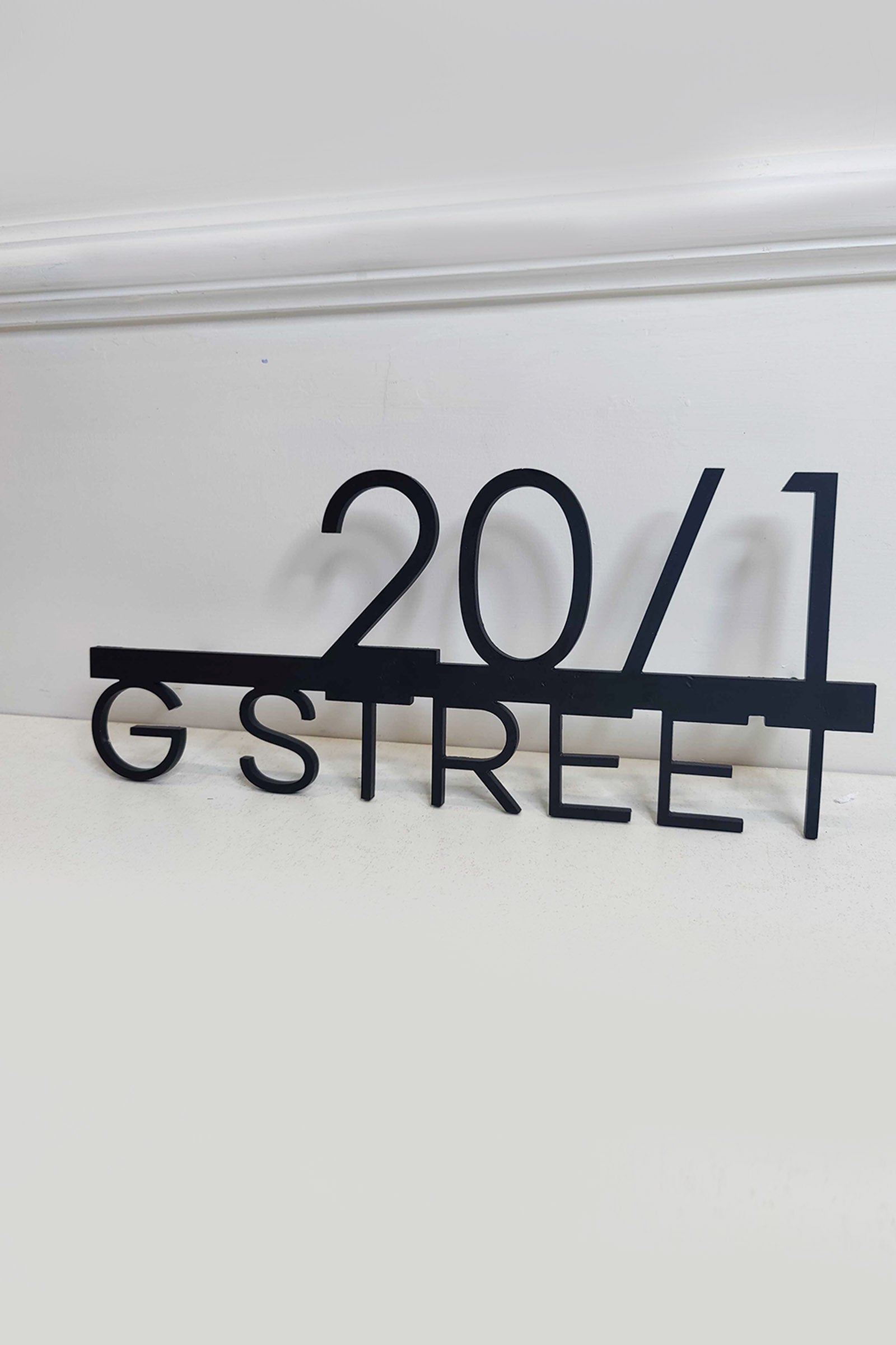 Metal Cutout style 2 Line House Sign