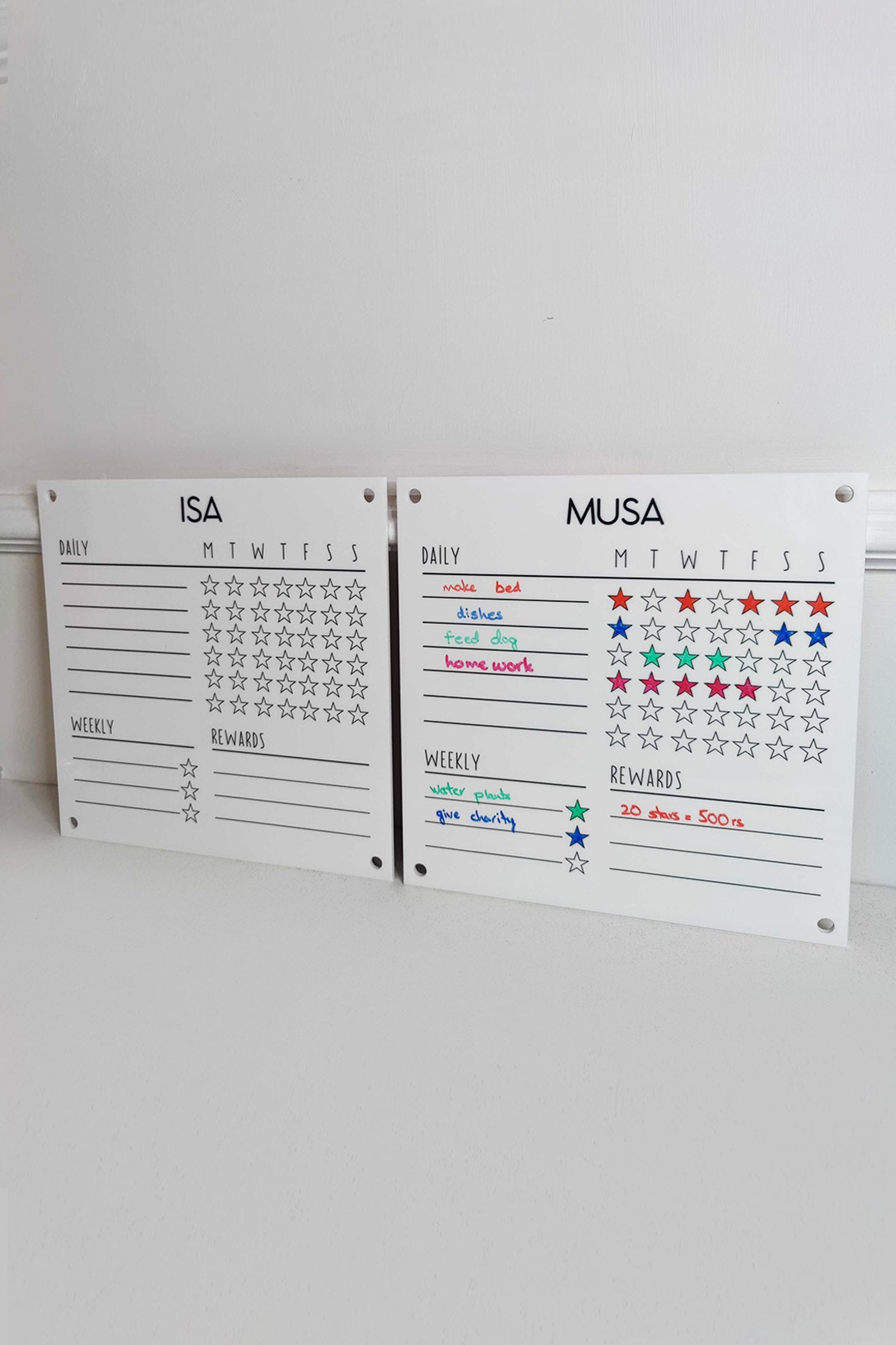 Kids Chore Tracker - Wall Planner