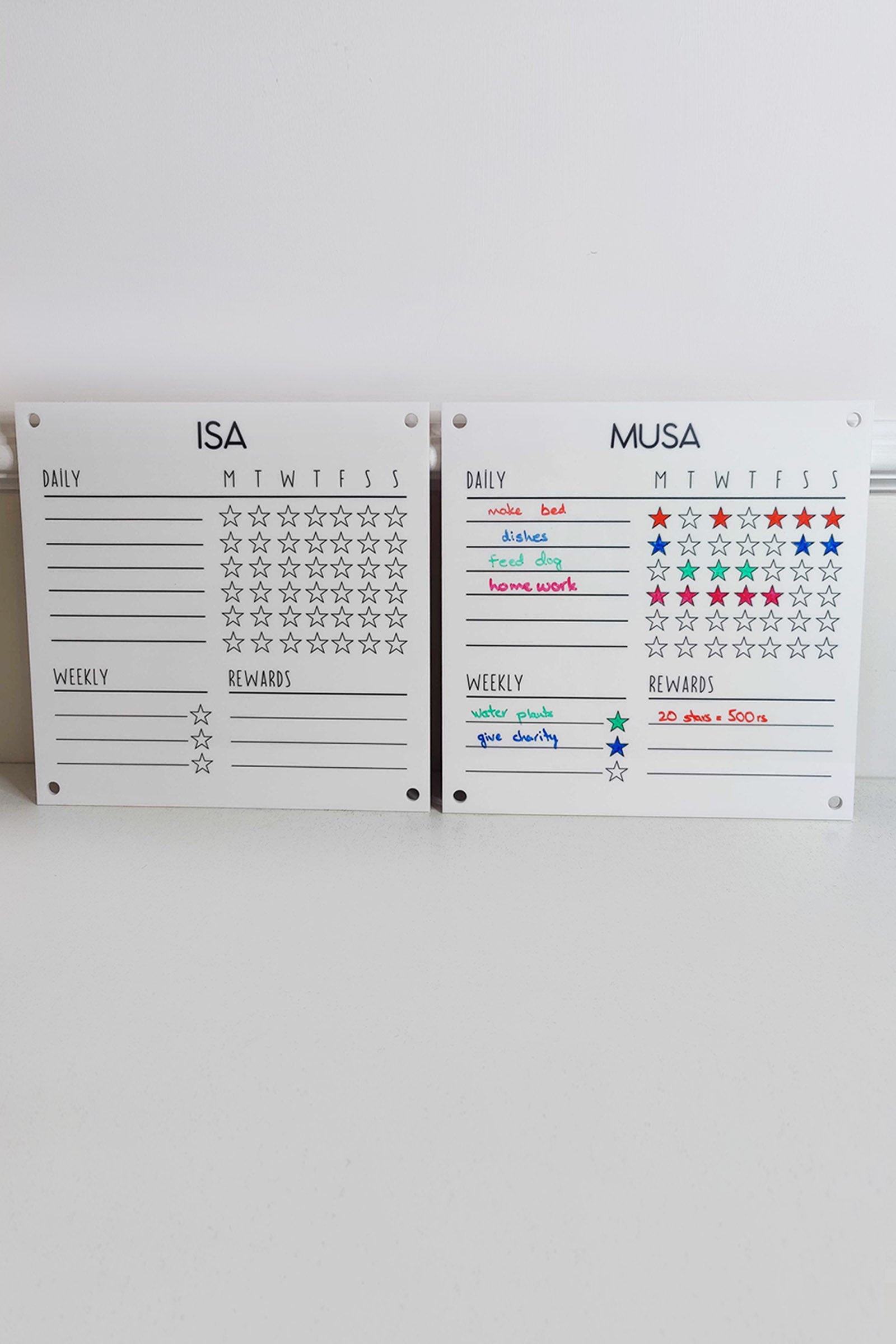Kids Chore Tracker - Wall Planner