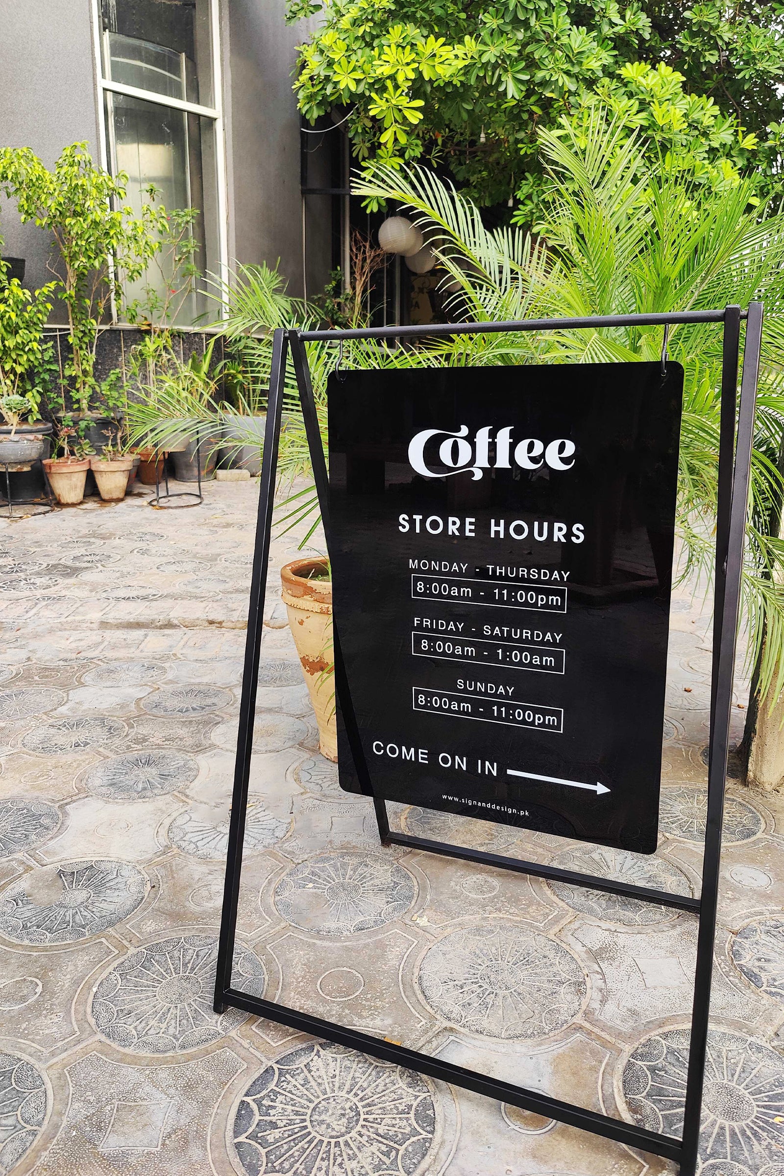 Large Custom A-Frame Sidewalk Sign – Double-Sided, Weatherproof Business Advertising