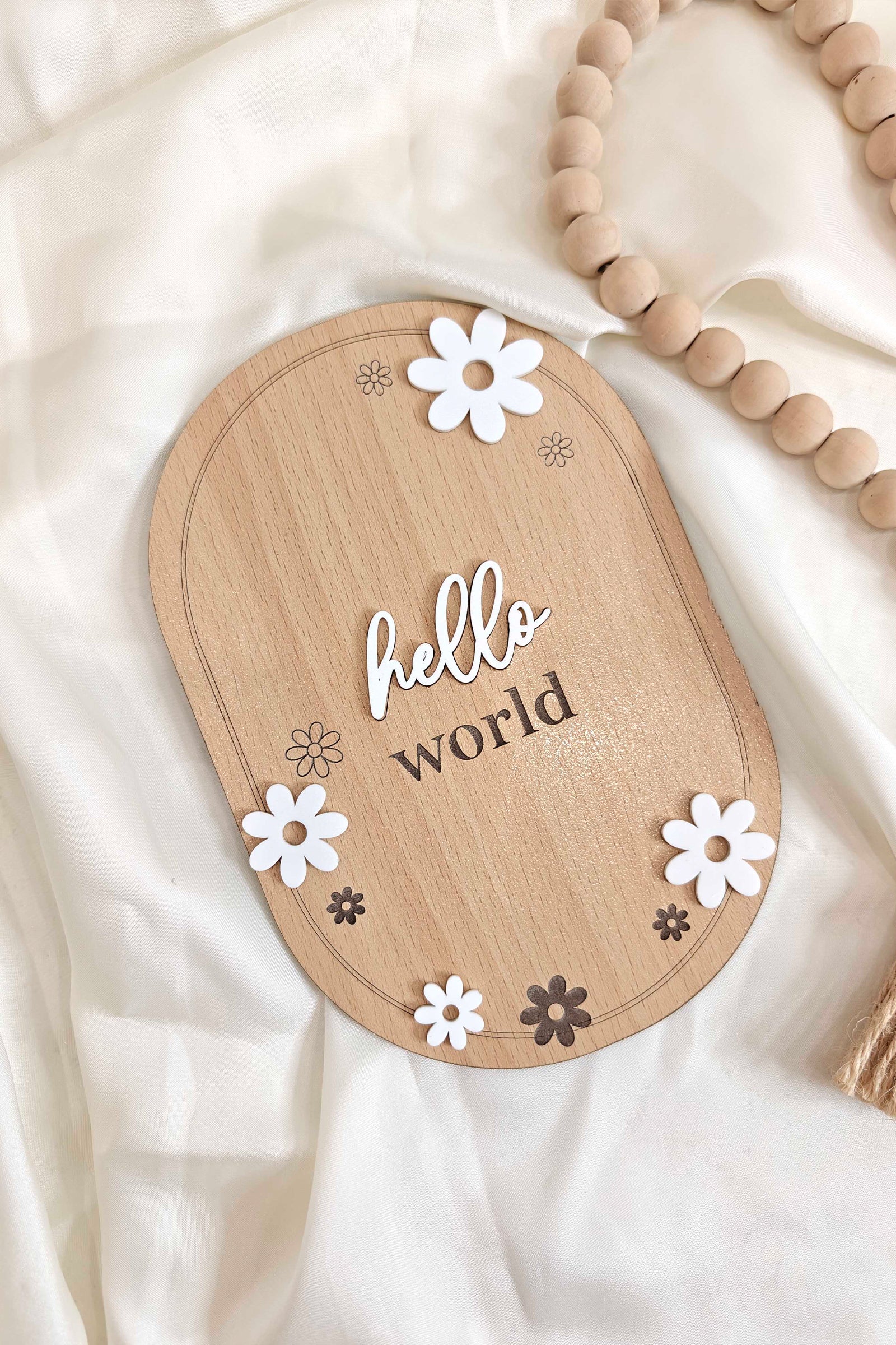 Hello World Oval Plaque