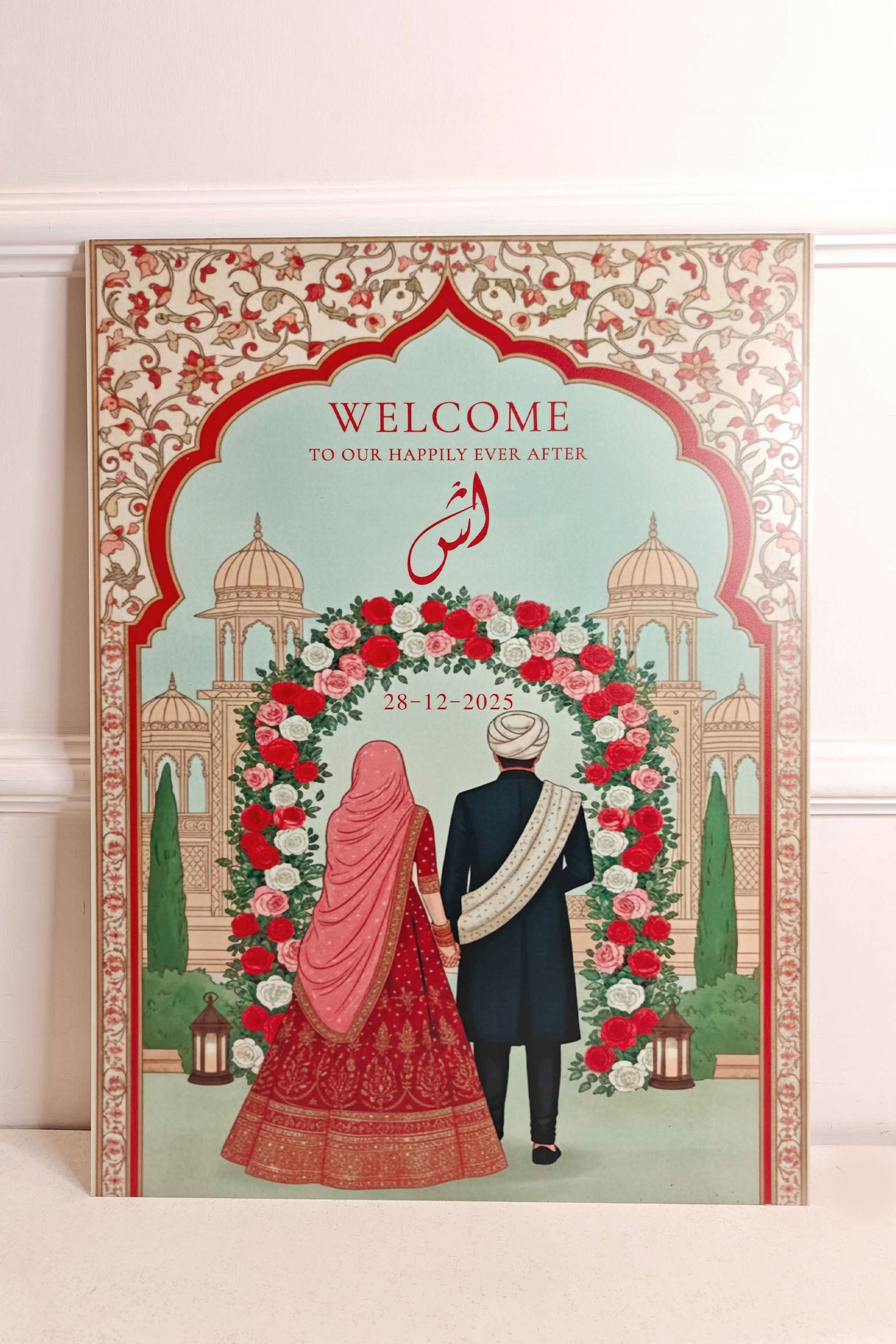 Acrylic Barat Welcome Sign Board