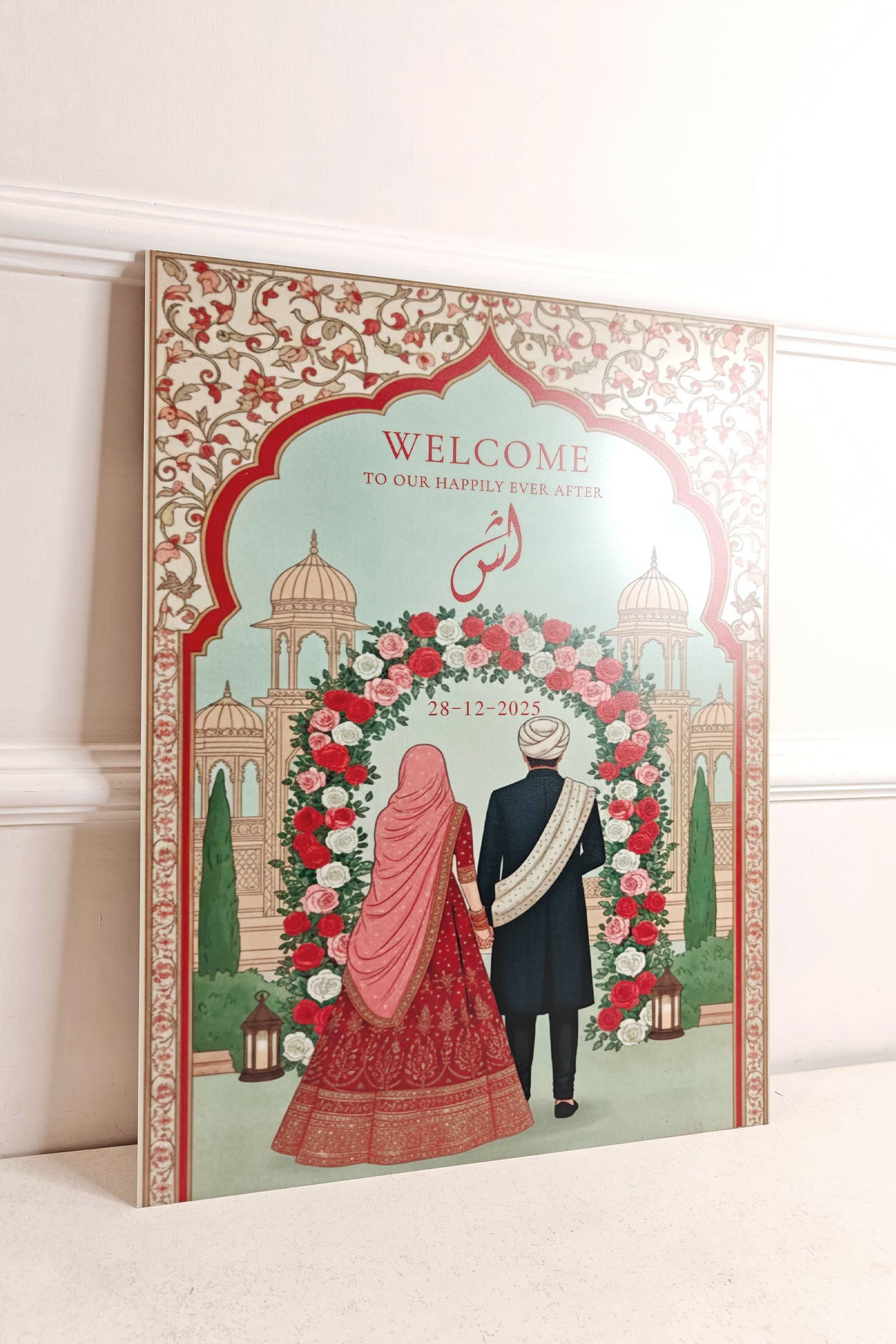 Acrylic Barat Welcome Sign Board