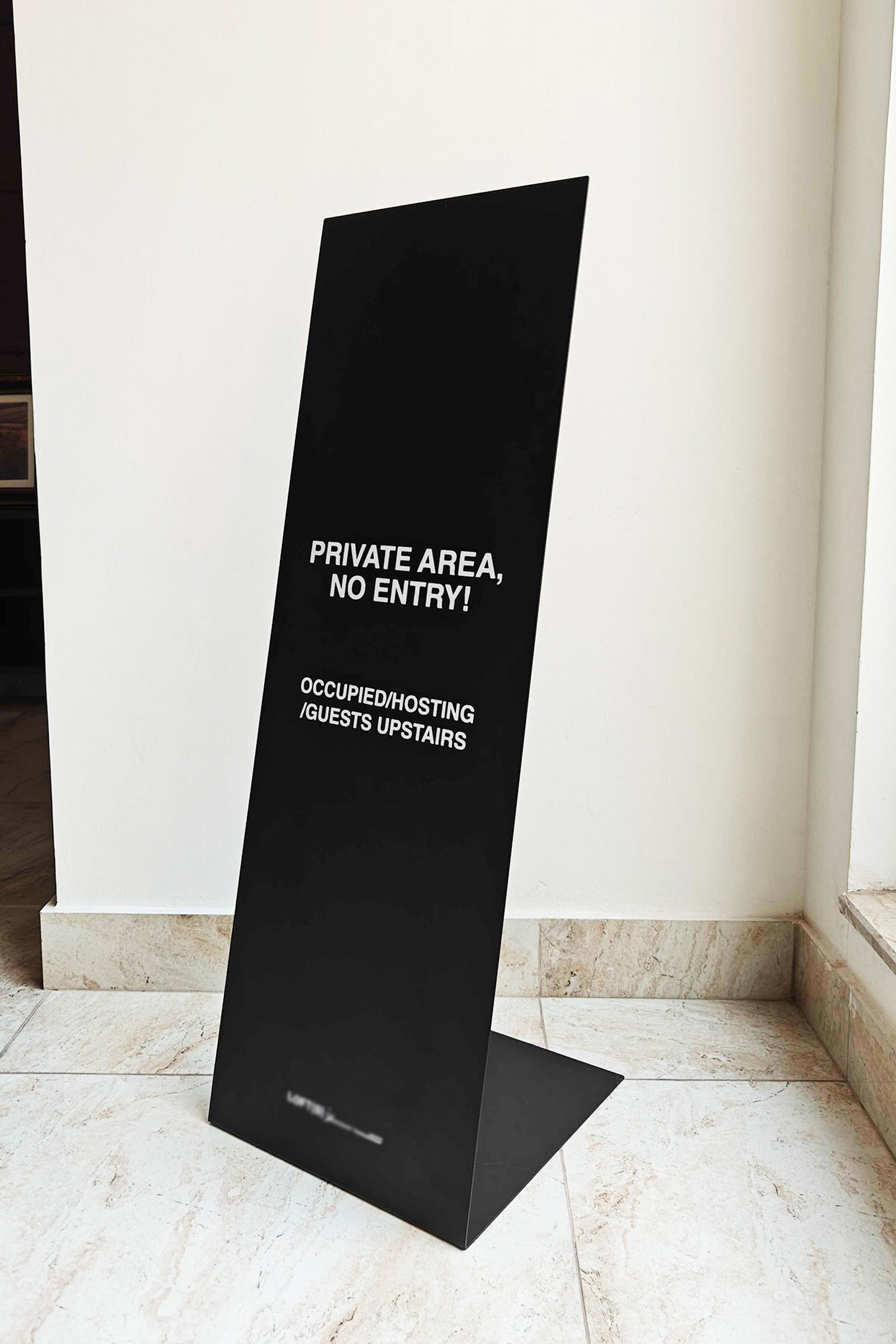 Sleek Minimalist Metal Standee Sign