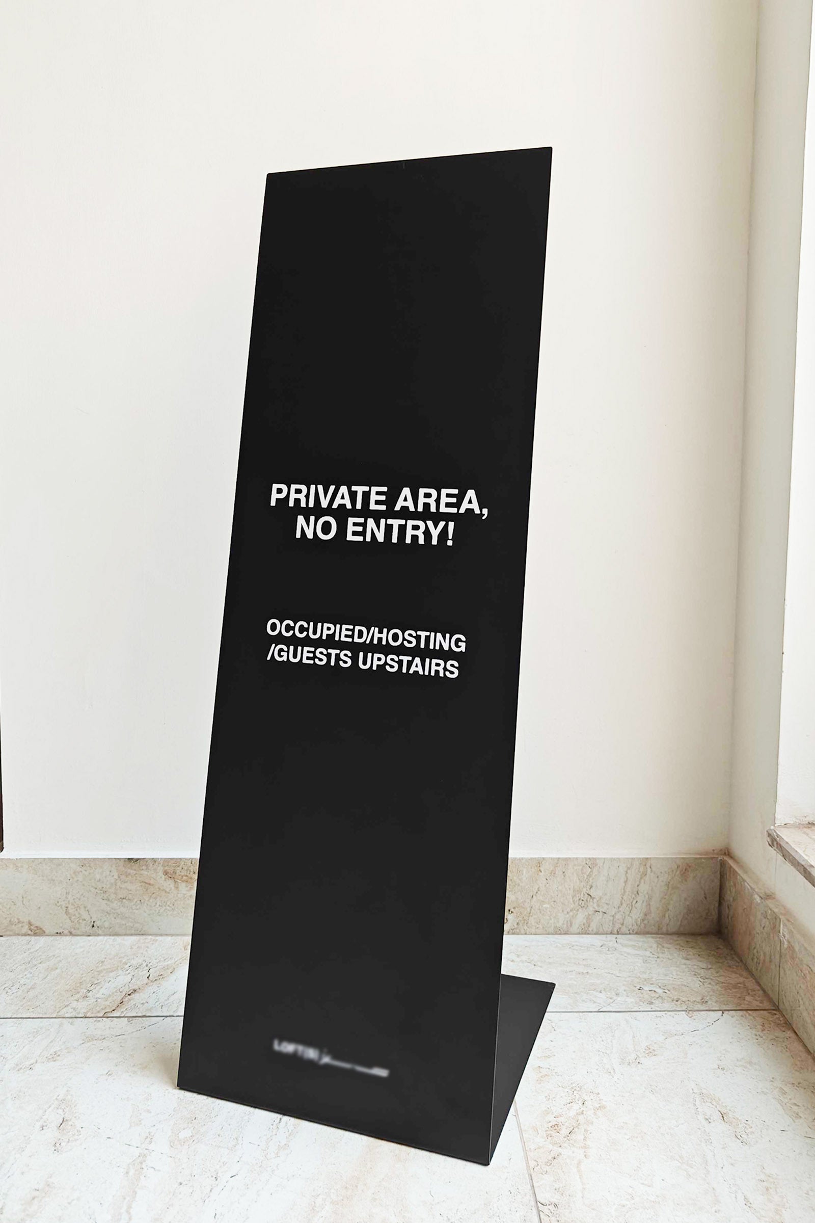Sleek Minimalist Metal Standee Sign
