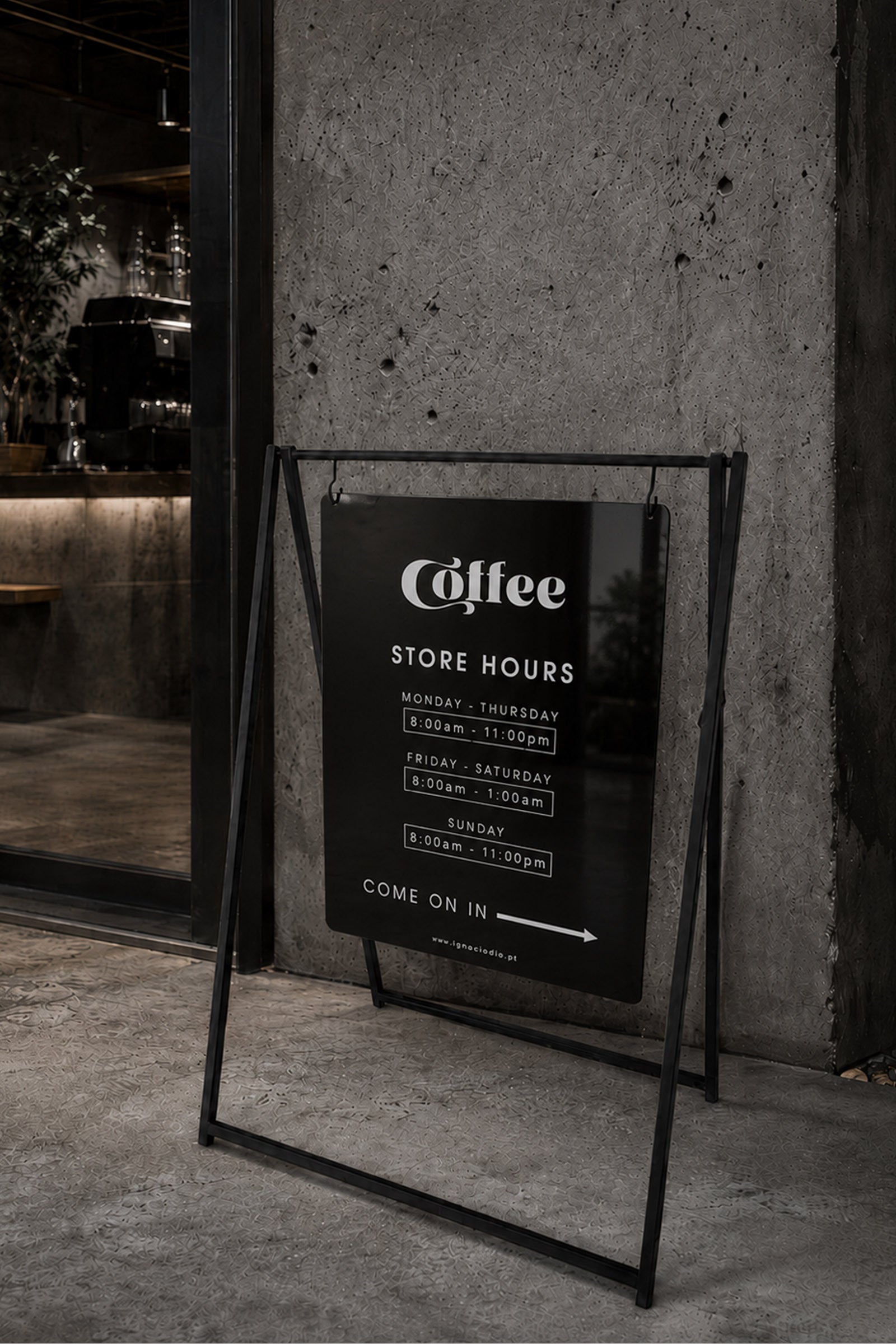 Large Custom A-Frame Sidewalk Sign – Double-Sided, Weatherproof Business Advertising