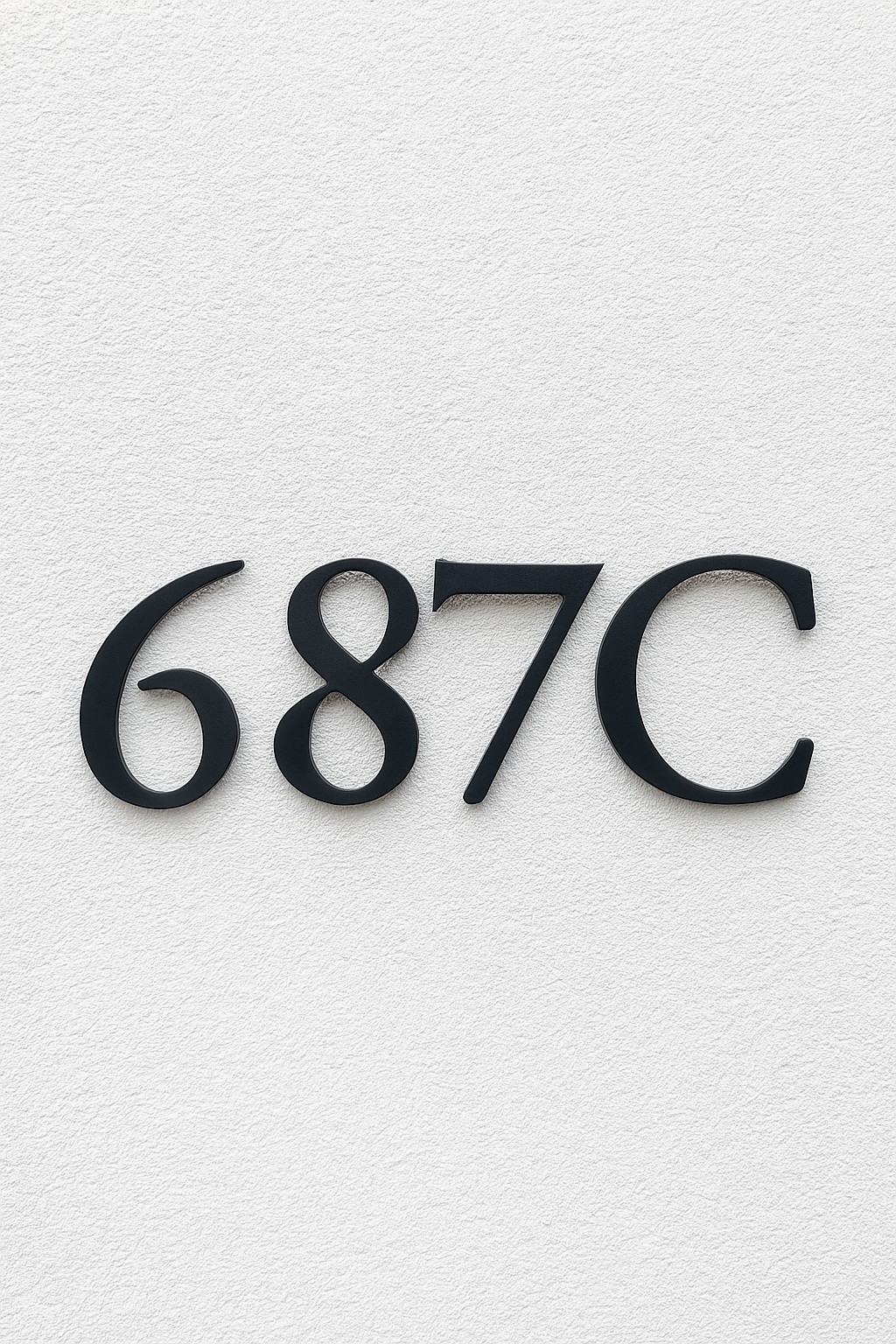 Custom 2D Matte Black Metal House Numbers