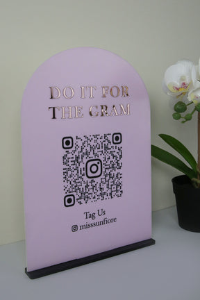 Custom Arch Social QR Sign - Sign & Design