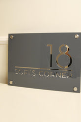 Custom Dual Tone House/Office Sign - Sign & Design